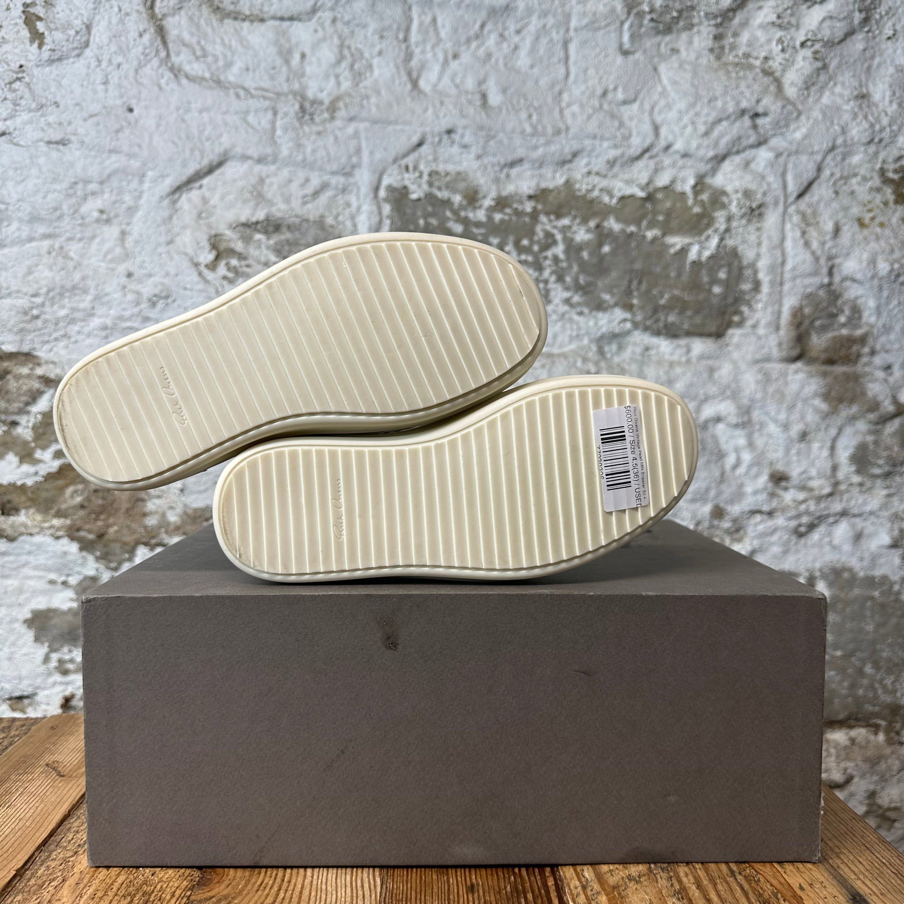 Rick Owens Rick Owens Vintage Pearl Milk Sneaker Sz 4.5 (36) Size US 5 / EU 37 - 4 Thumbnail