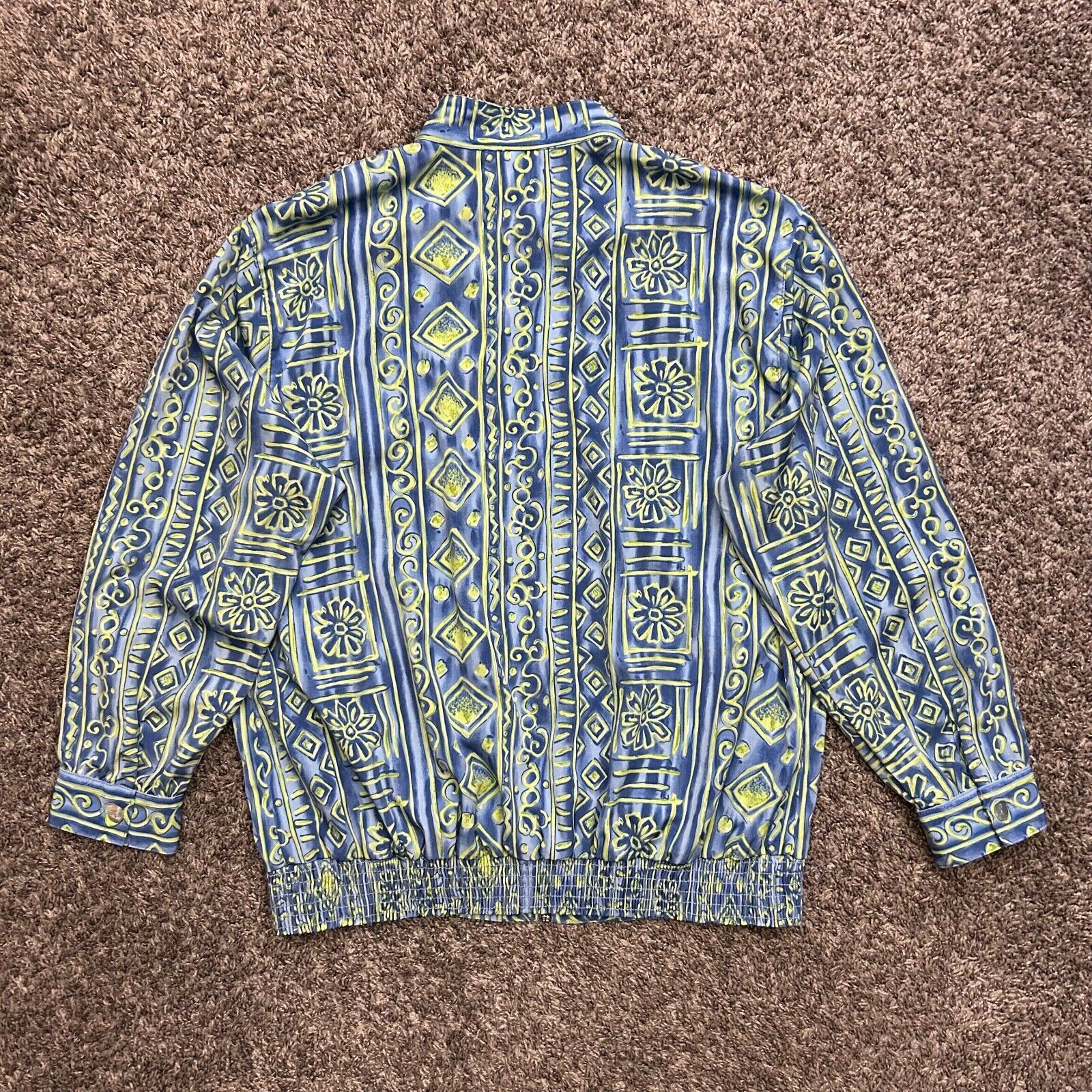 Vintage Vintage 80s Jacket Abstract Geometric Full Zip Womens Large Size L / US 10 / IT 46 - 6 Thumbnail