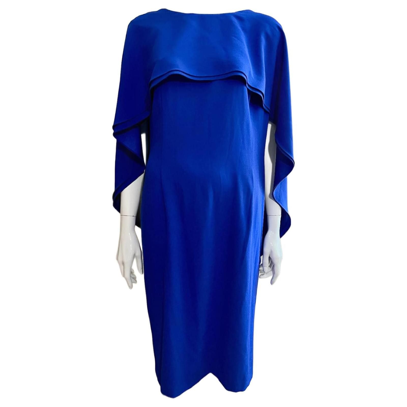Escada Escada Doriosa cape dress Size L / US 10 / IT 46 - 1 Thumbnail