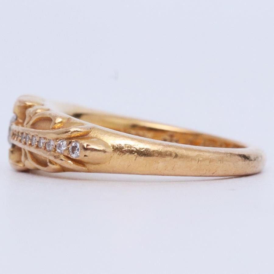 Chrome Hearts US5.5 Chrome Hearts PAVE DIAMOND 22K GOLD FLORAL CROSS RING Size ONE SIZE - 5 Thumbnail