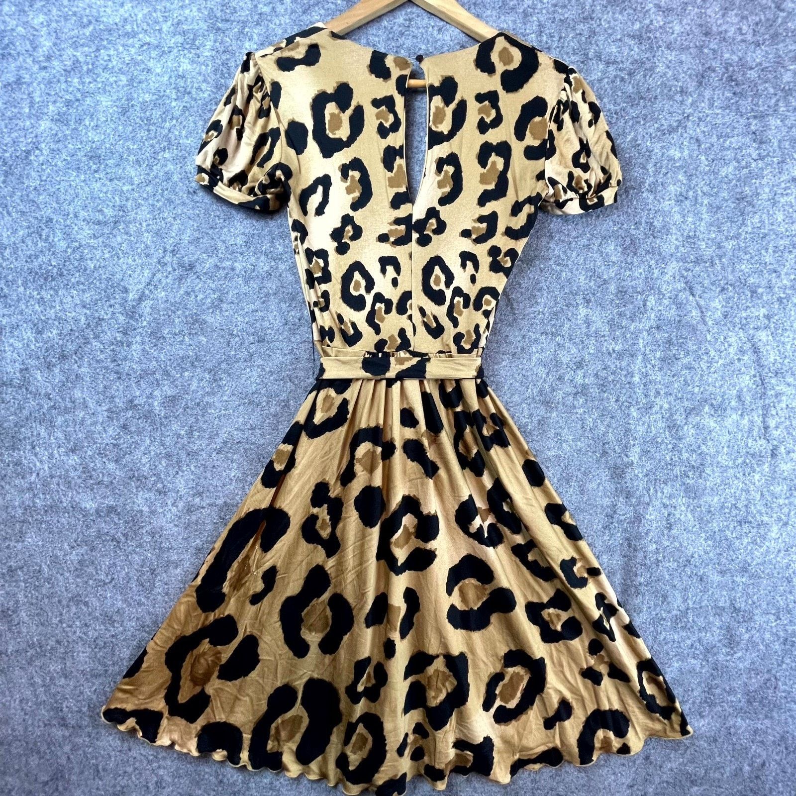Blumarine Blumarine Dress Womens S Leopard Silk Twirl Dancing Y2K Size S / US 4 / IT 40 - 2 Thumbnail