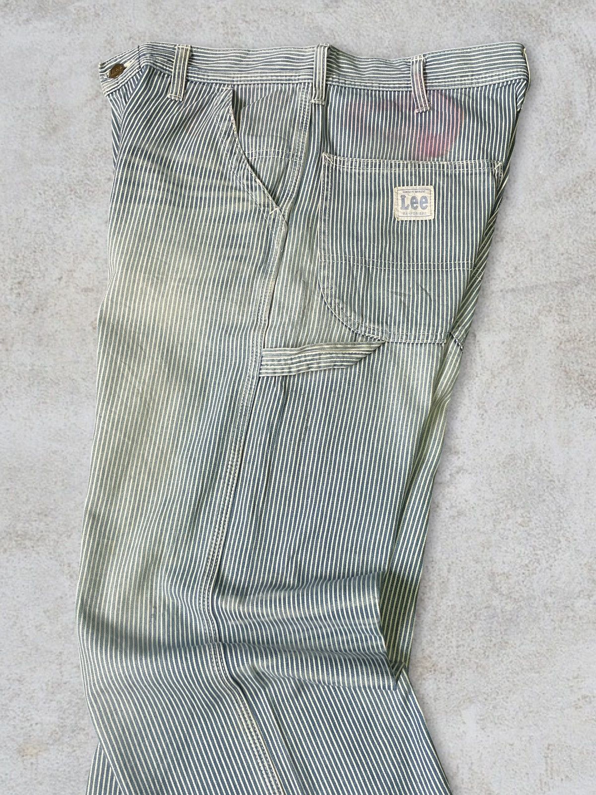 Lee Vintage Lee Hickory Iconic Railroad Carpenter Loose Jeans Size US 33 - 4 Thumbnail