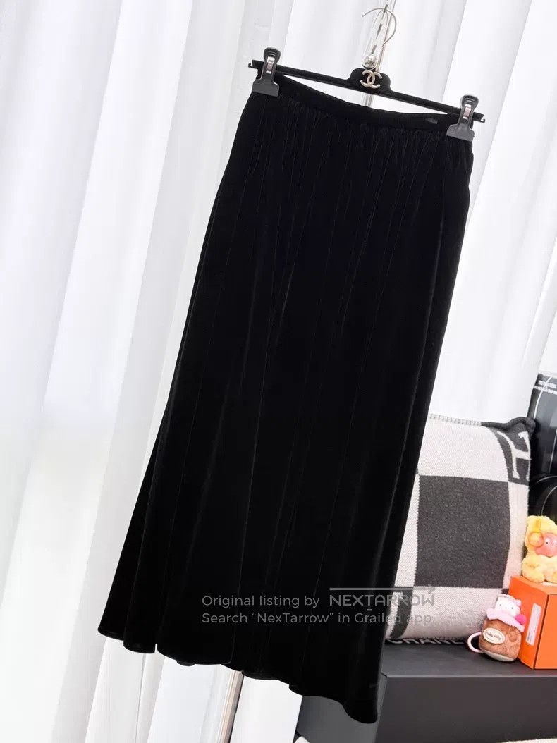 Dior Dior Velvet draped half-length skirt Size 24" / US 00 / IT 34 - 3 Thumbnail