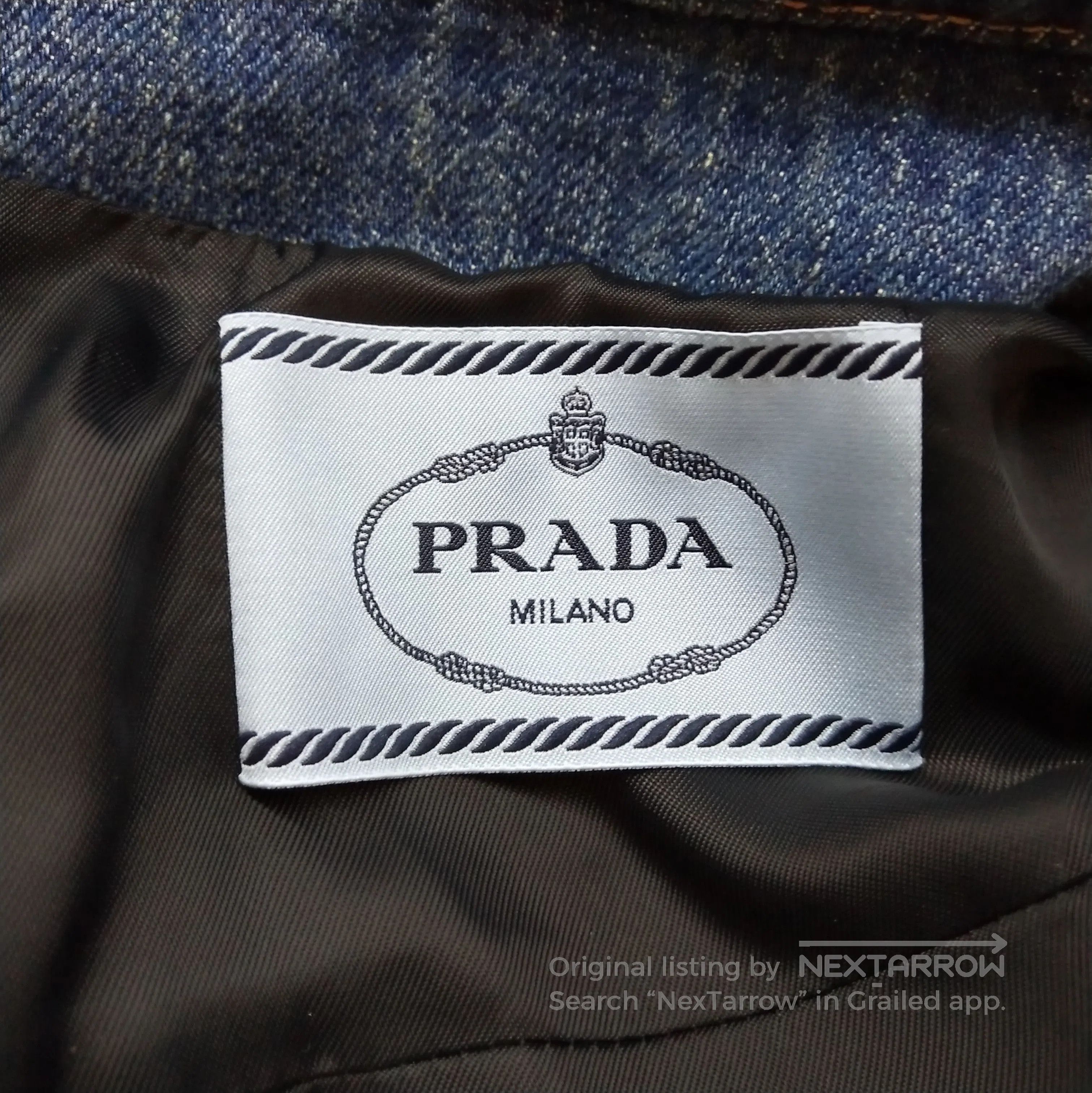 Prada Prada Bejeweled Denim Jacket for Stylish Elevation . Size US S / EU 44-46 / 1 - 7 Thumbnail