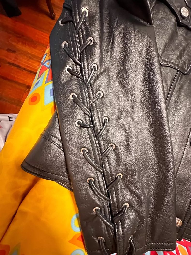 Versace Versace Men's sheepskin biker jacket Size US L / EU 52-54 / 3 - 2 Thumbnail
