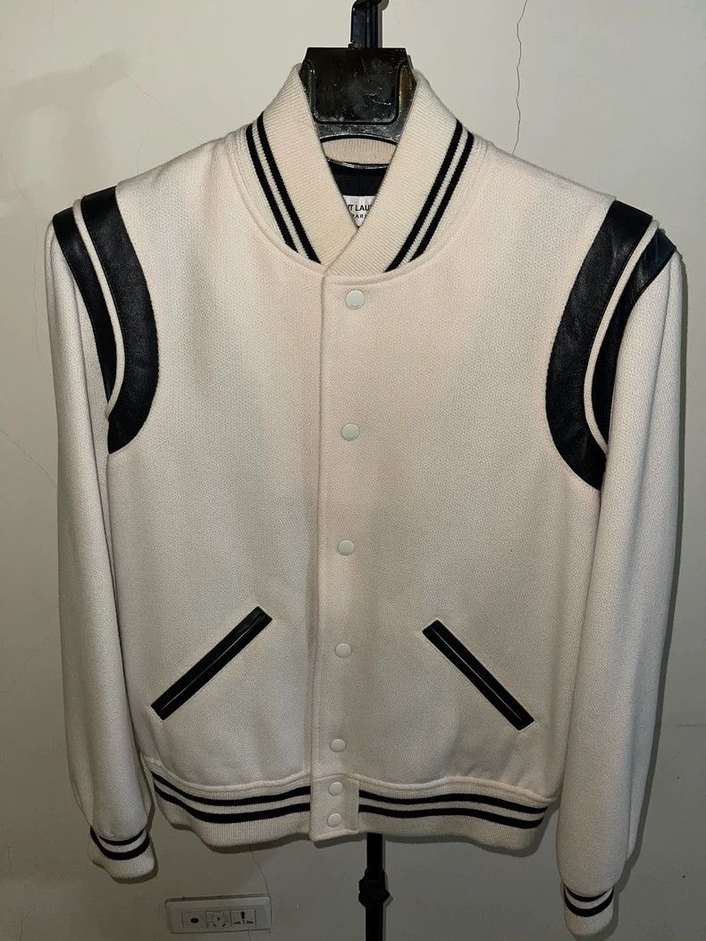 Saint Laurent Paris Saint Laurent 22fw black and white stitching Teddy jacket 2 Size US M / EU 48-50 / 2 - 1 Thumbnail