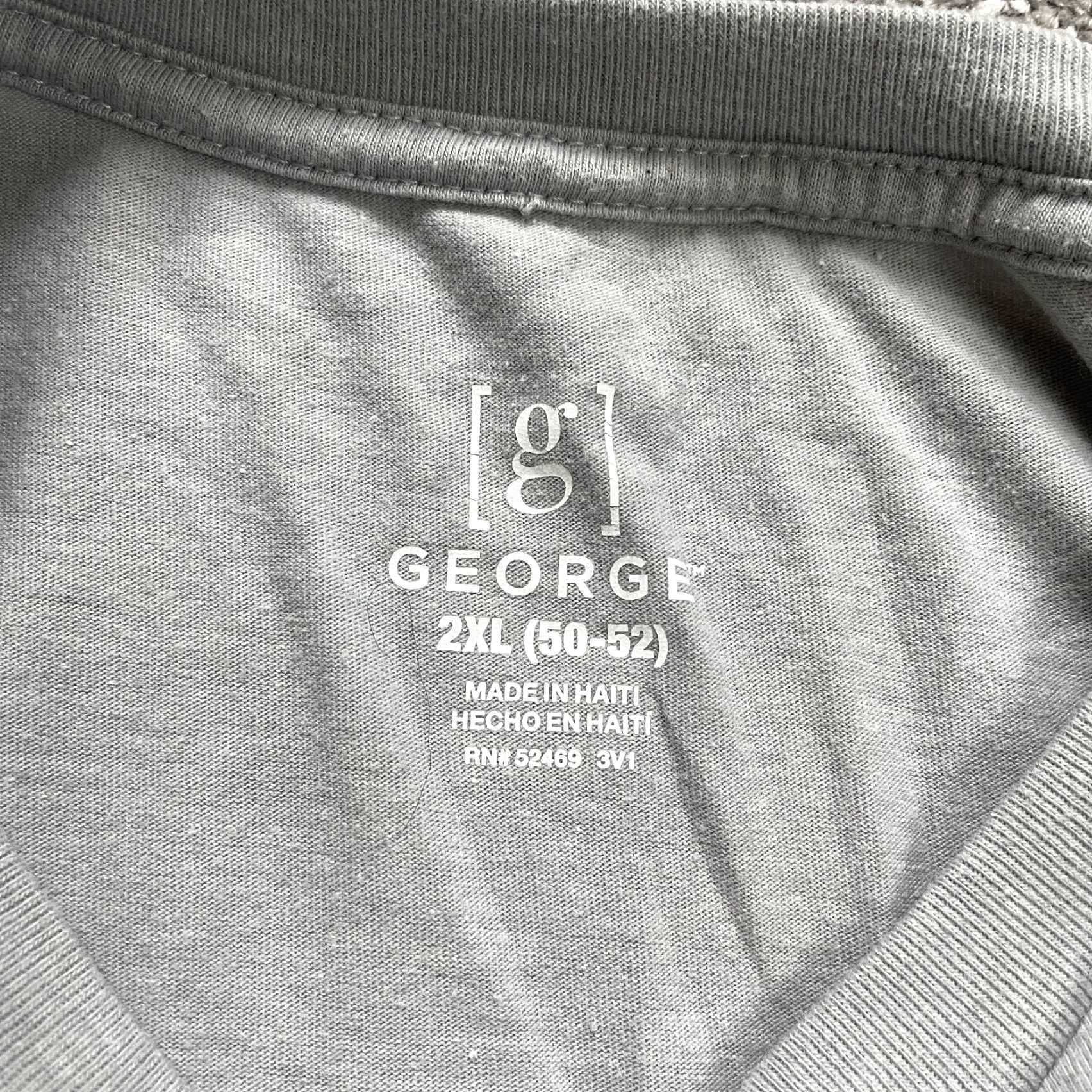 George George T-Shirt Mens 2XL Solid Gray Crew Neck Cotton Blend Casual Top Adult Regular Short Sleeve Vintage? No – not vintage. Size US XXL / EU 58 / 5 - 4 Thumbnail