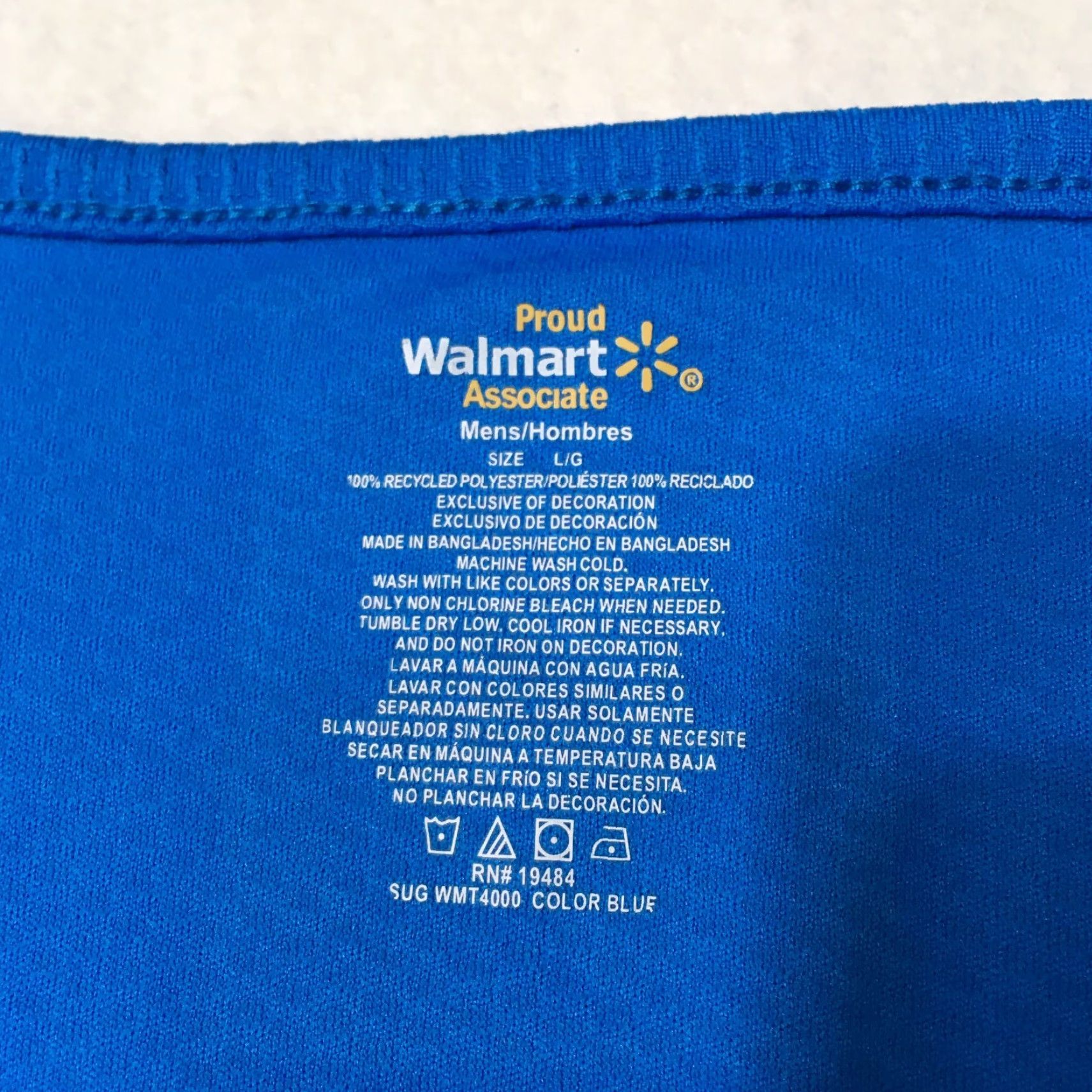 Walmart VINTAGE Walmart Vest MENS Large Blue Logo Embroidered Distressed Shine 90s? Size US L / EU 52-54 / 3 - 6 Thumbnail