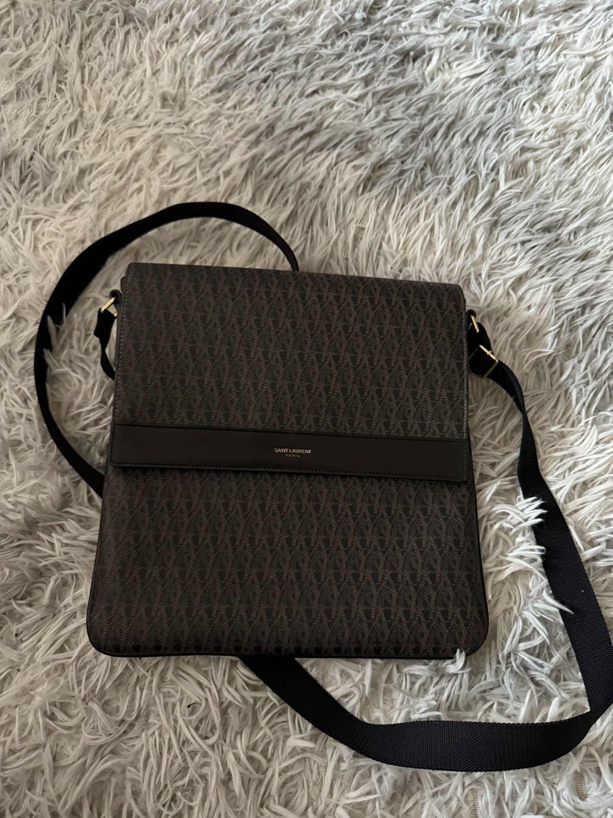 Saint Laurent Paris toile crossbody mini bag Size ONE SIZE - 1 Thumbnail