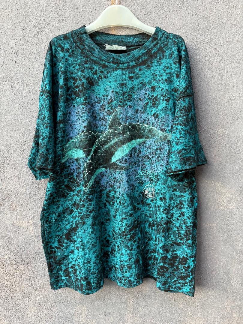 Other Planet Earth Graphic Tie dye Vintage T-shirt Dolphins Size US M / EU 48-50 / 2 - 1 Thumbnail