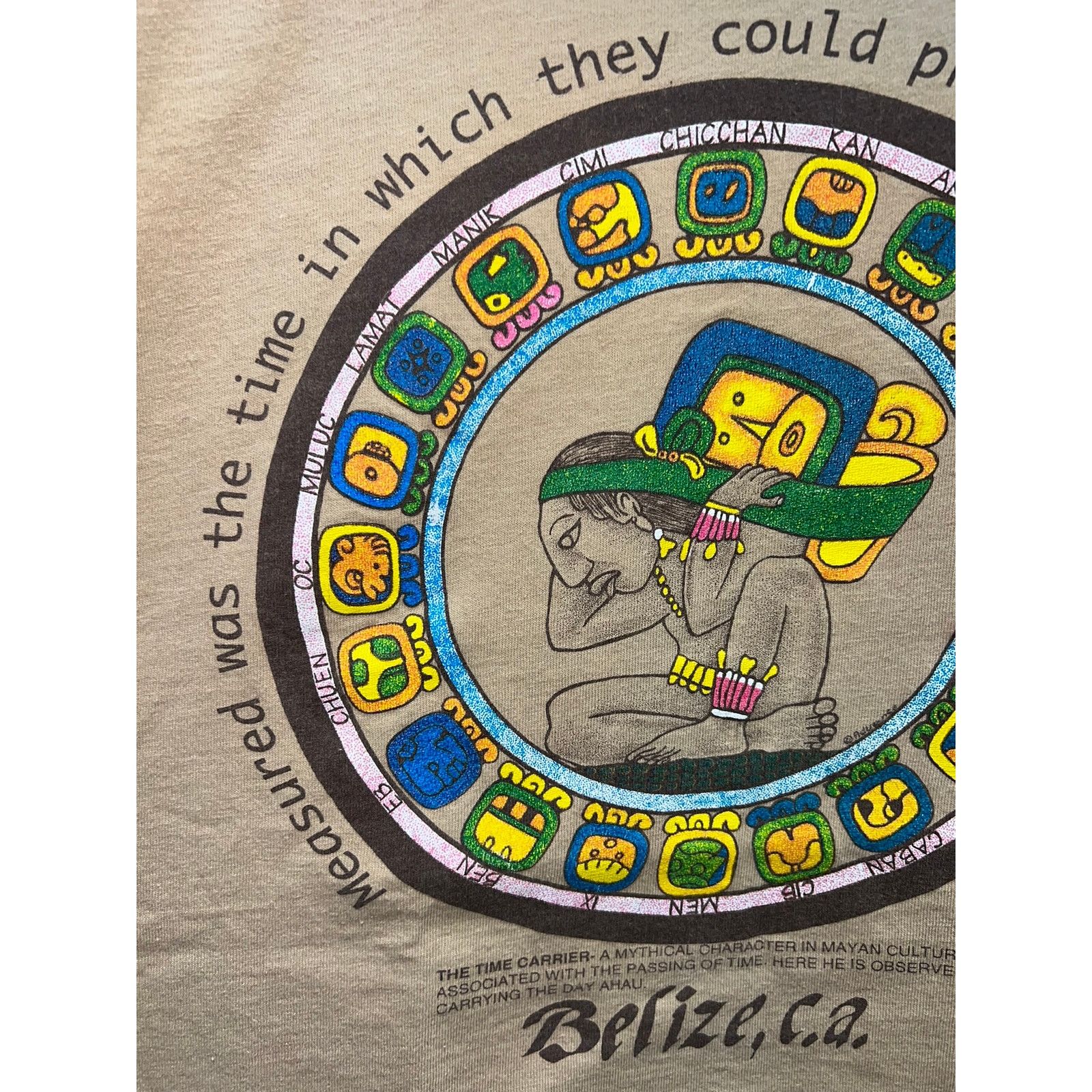 Vintage Vintage Mayan Shirt The Time Carrier Maya Culture Tee 90s XL Size US XL / EU 56 / 4 - 4 Thumbnail