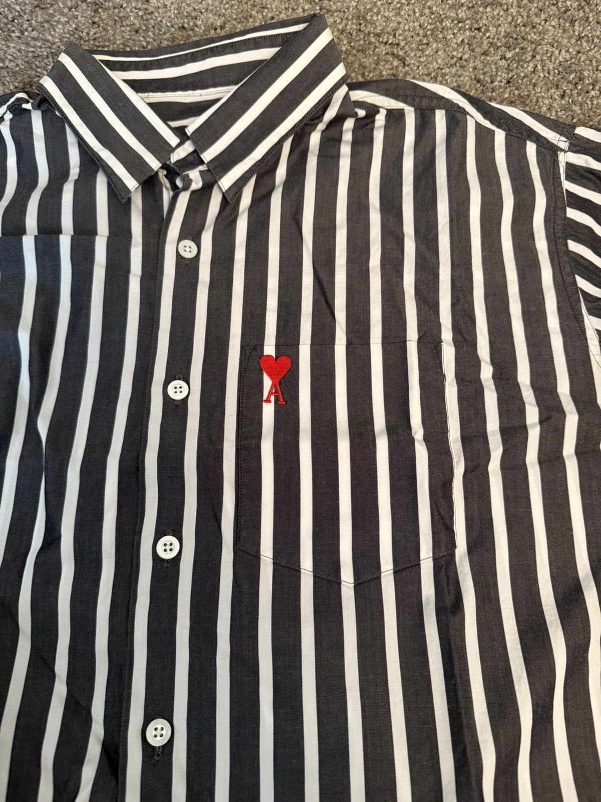 AMI Striped SS Button-up