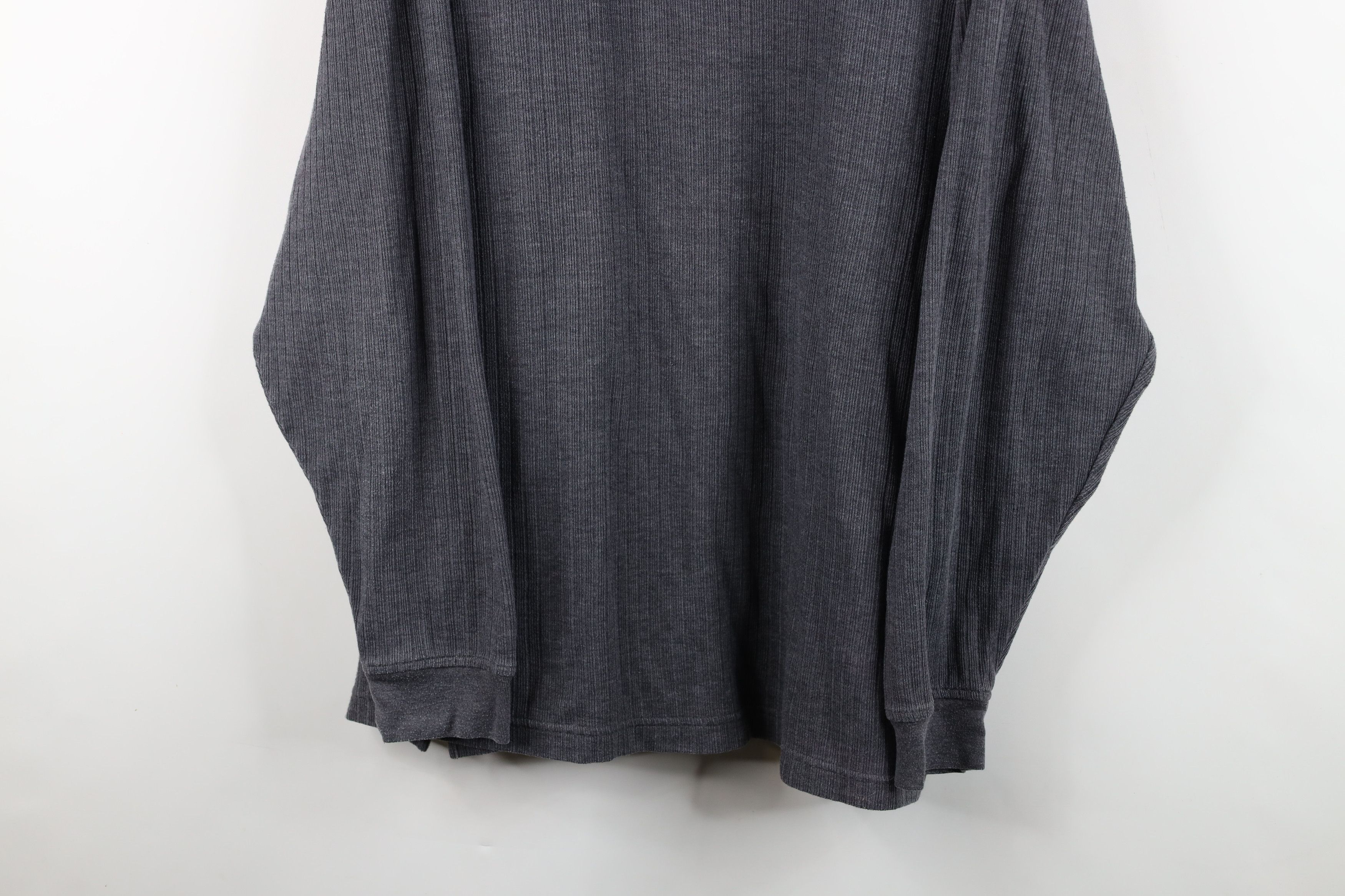 Vintage Vintage 90s Streetwear Ribbed Long Sleeve Henley T-Shirt Size US XXL / EU 58 / 5 - 3 Thumbnail