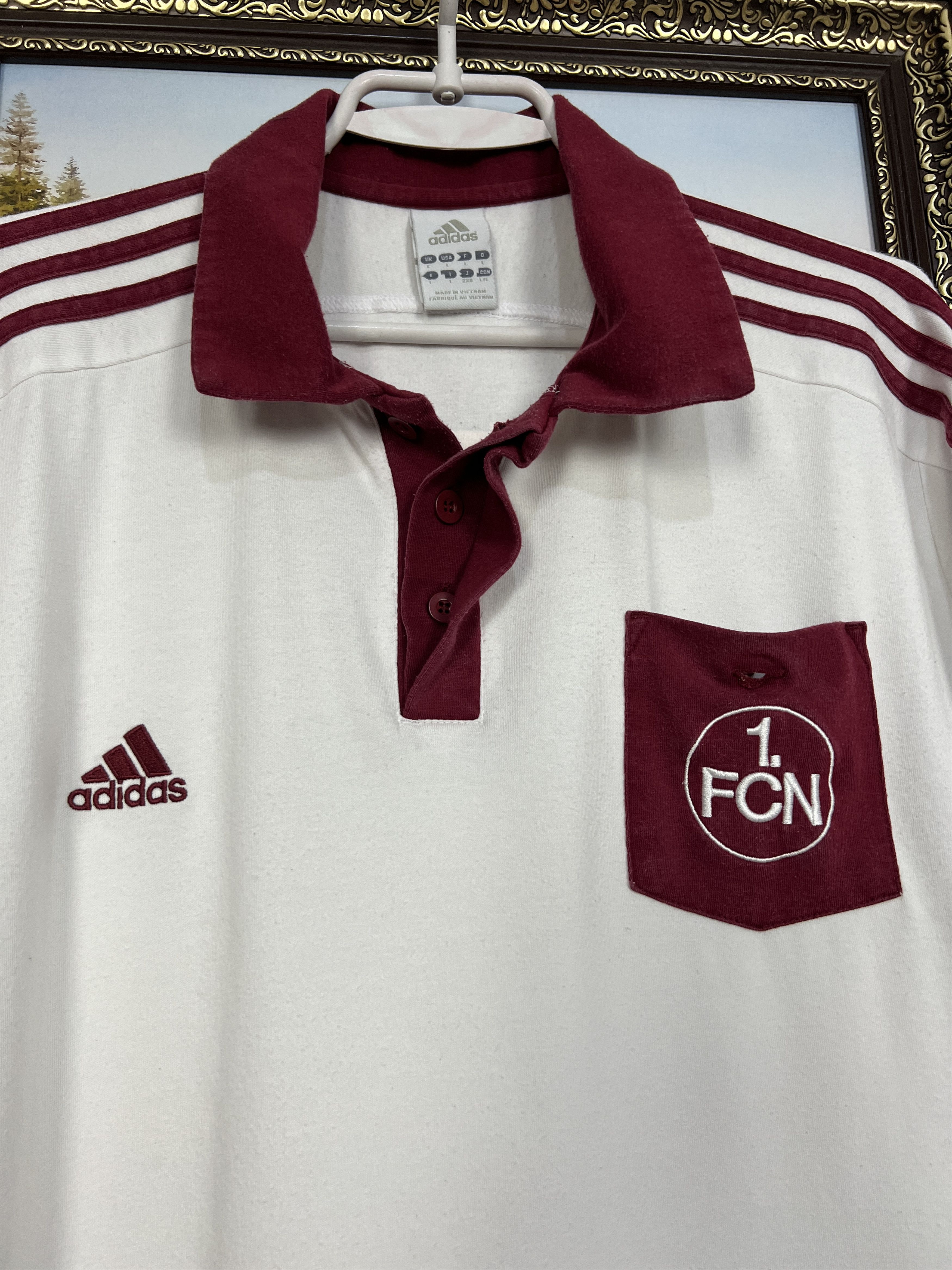 Adidas Vintage Nurnberg 1. FCN Football Shirt Polo Soccer Jersey Size US L / EU 52-54 / 3 - 3 Thumbnail