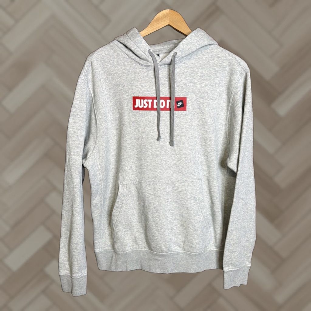 Nike Nike Hoodie Mens M Gray Just Do It Swoosh Pullover Jacket BV5094 Size US M / EU 48-50 / 2 - 1 Thumbnail
