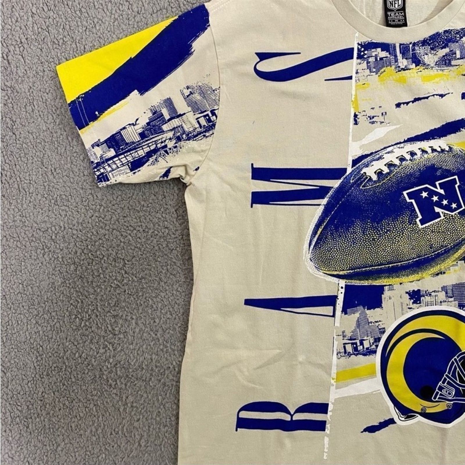 NFL NWT LA RAMS AOP ALL OVER PRINT HEAVY COTTON SHIRT NICE Size US M / EU 48-50 / 2 - 3 Thumbnail