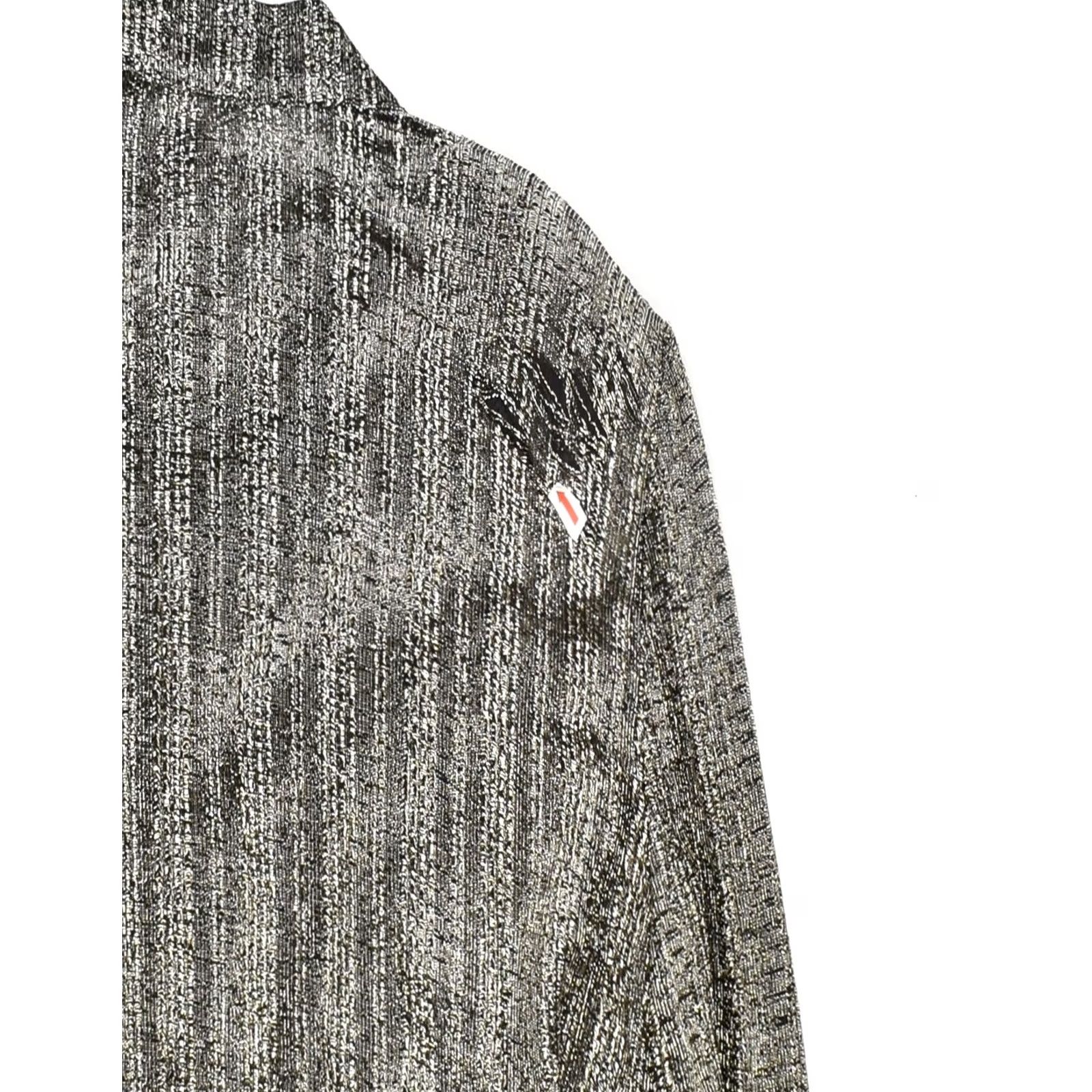 Vintage VINTAGE Womens Blouse Top Grey Colourblock UK 18 XL Long Sleeve Size XL / US 12-14 / IT 48-50 - 3 Thumbnail