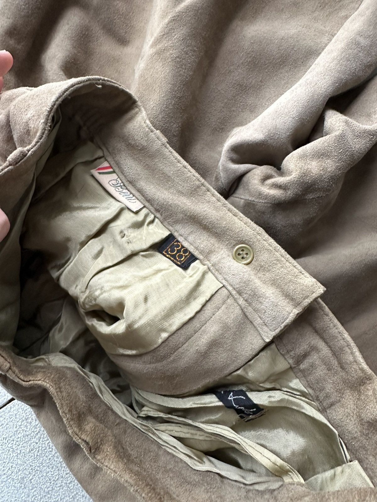 Leather 🚨Vintage leather pants motorcycles BROWN LUXURY Y2K Size 26" / US 2 / IT 38 - 9 Thumbnail