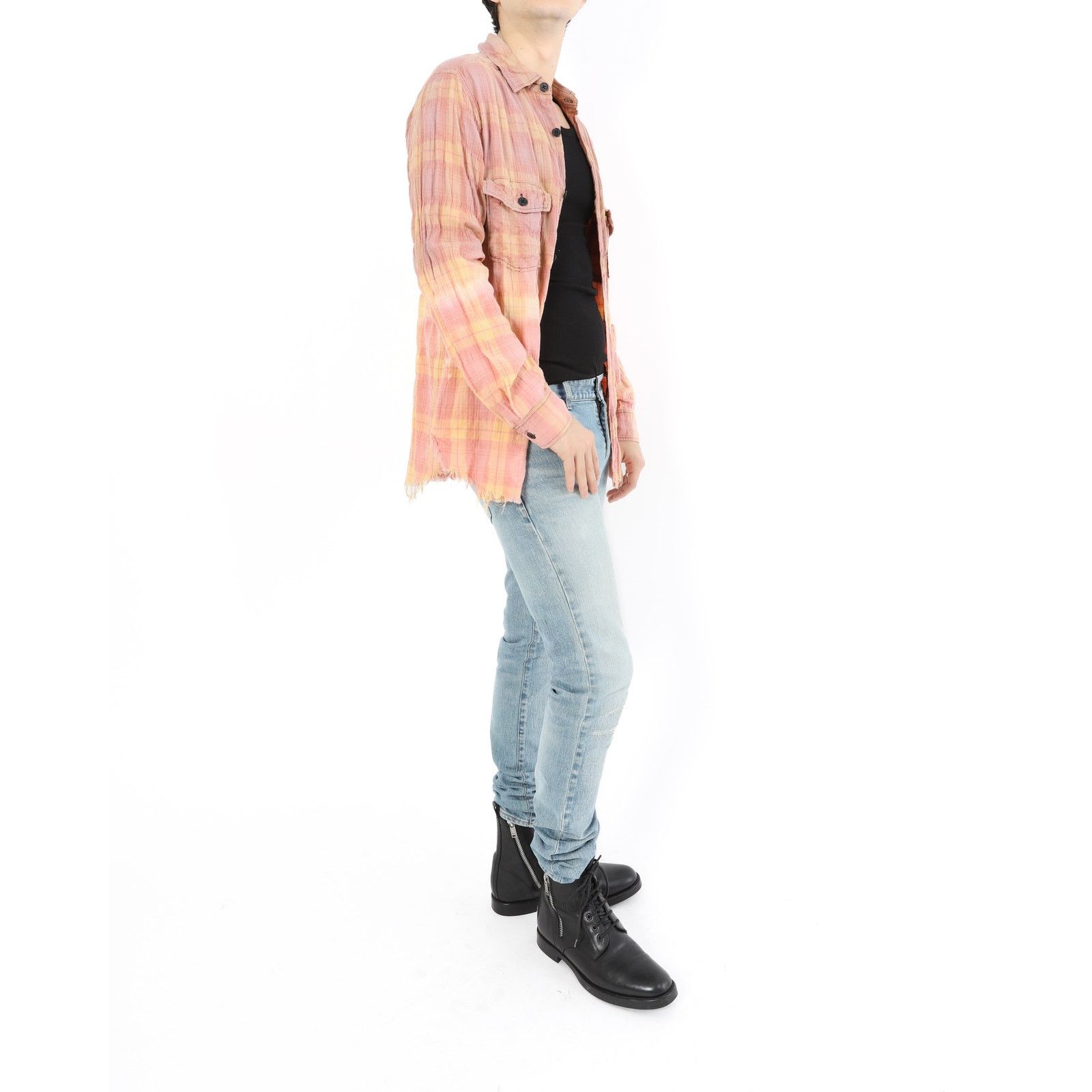 Saint Laurent Paris SS16 Bleached Flannel in Full Orange Size US XL / EU 56 / 4 - 6 Thumbnail