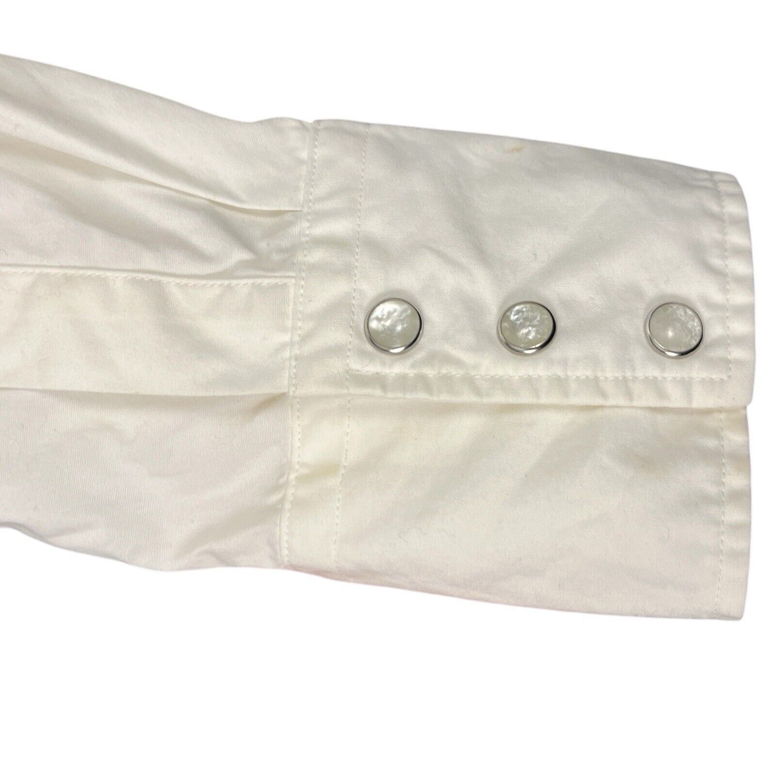Gap Vintage GAP Pintuck Western Pearl Snap Shirt-White Y2K-Med Size M / US 6-8 / IT 42-44 - 5 Thumbnail