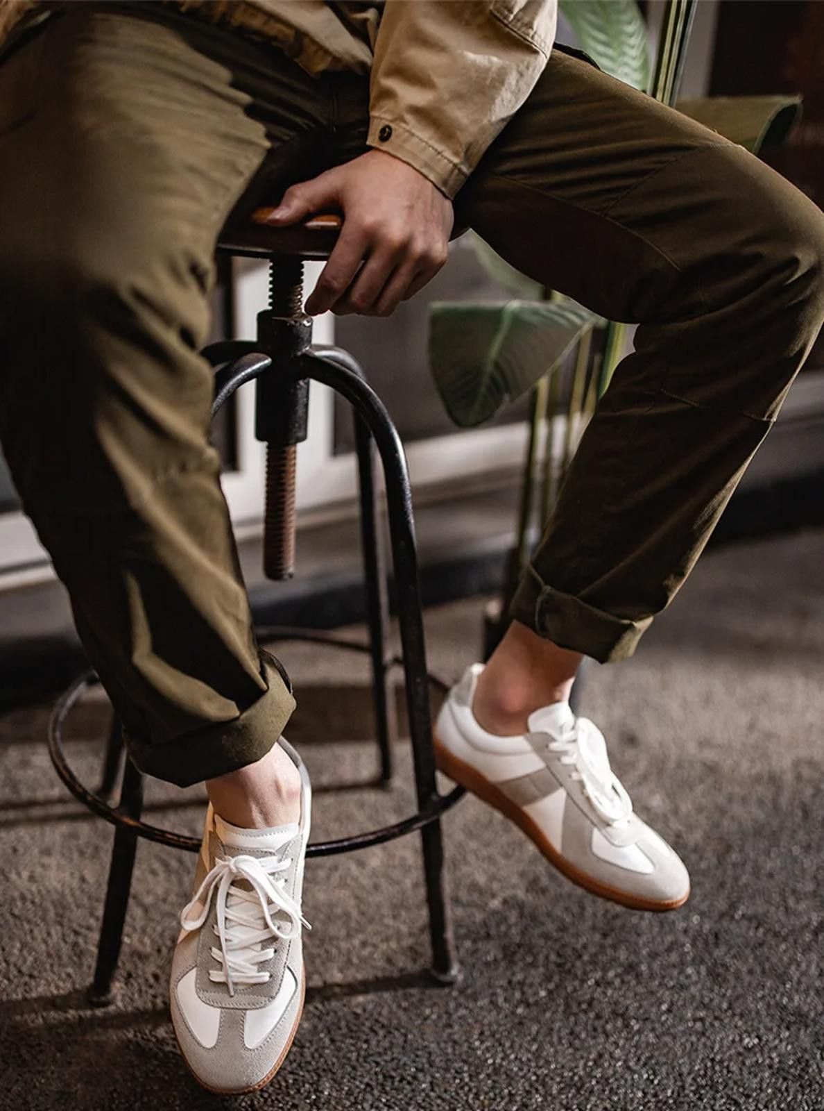 Vintage Low Vintage Style Military Sneakers, Germany Army Trainers Size US 7 / EU 40 - 2 Thumbnail