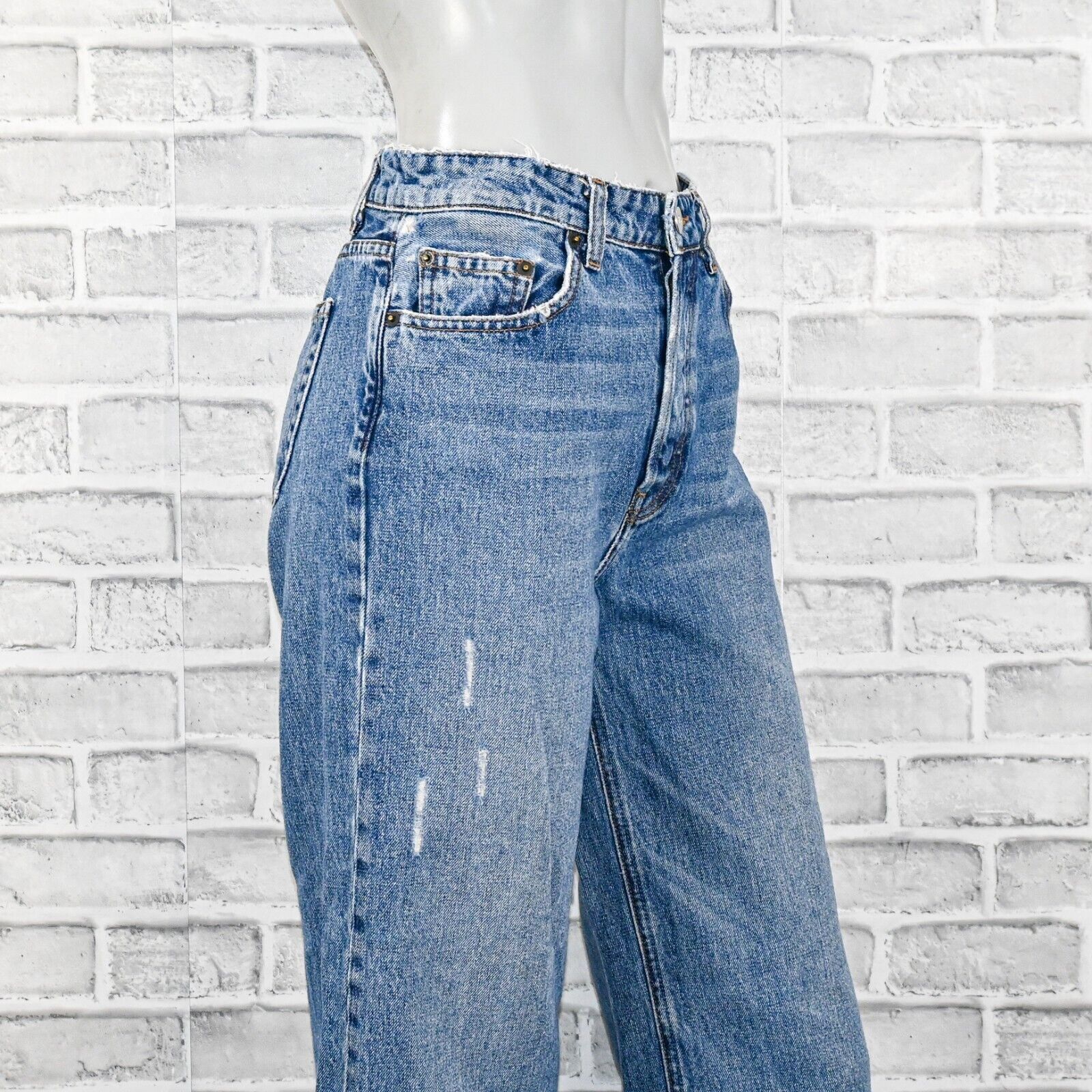 Reformation REFORMATION High Rise Wide leg FAWCETT Jeans distressed Size 27" / US 4 / IT 40 - 10 Thumbnail
