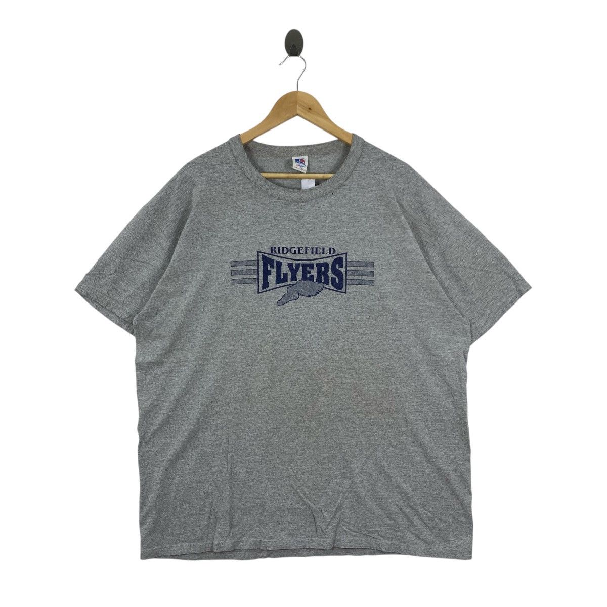 Vintage VTG Russell Athletic Flyers Graphic Tee XL Grey 90s/Y2K Size US XL / EU 56 / 4 - 1 Thumbnail