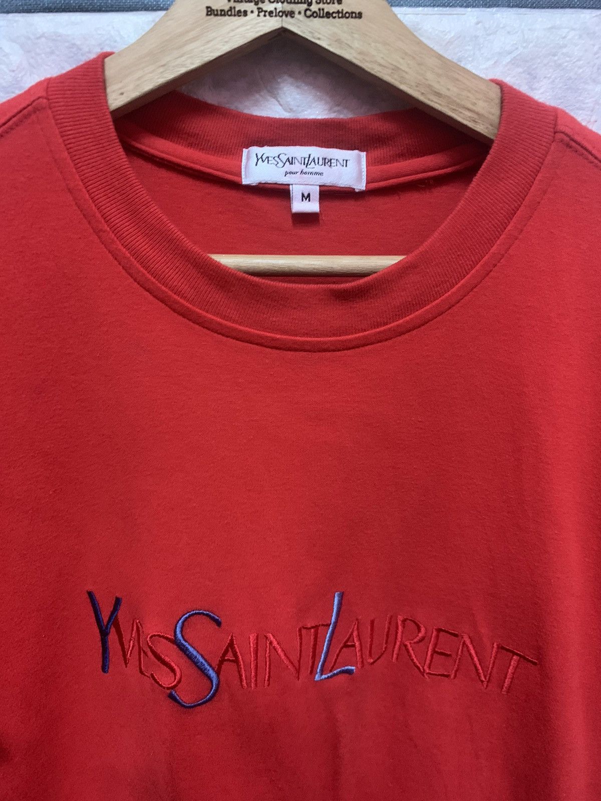 Vintage × Yves Saint Laurent RARE!! Shirt Yvest Saint Laurent Spellout Size US M / EU 48-50 / 2 - 3 Thumbnail