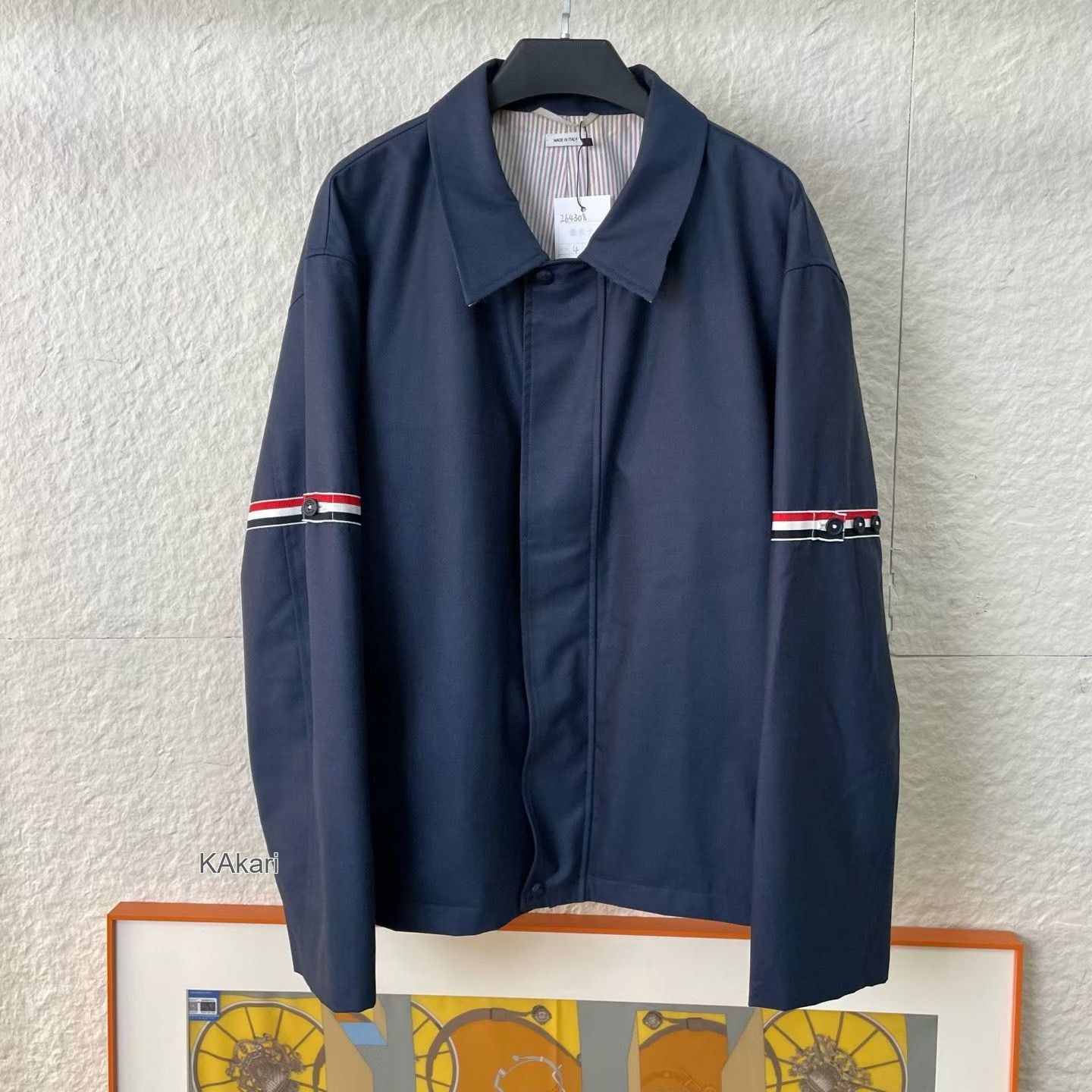 Thom Browne Thom Browne TB Arm Stripe Lapel Jacket Size US XL / EU 56 / 4 - 1 Thumbnail