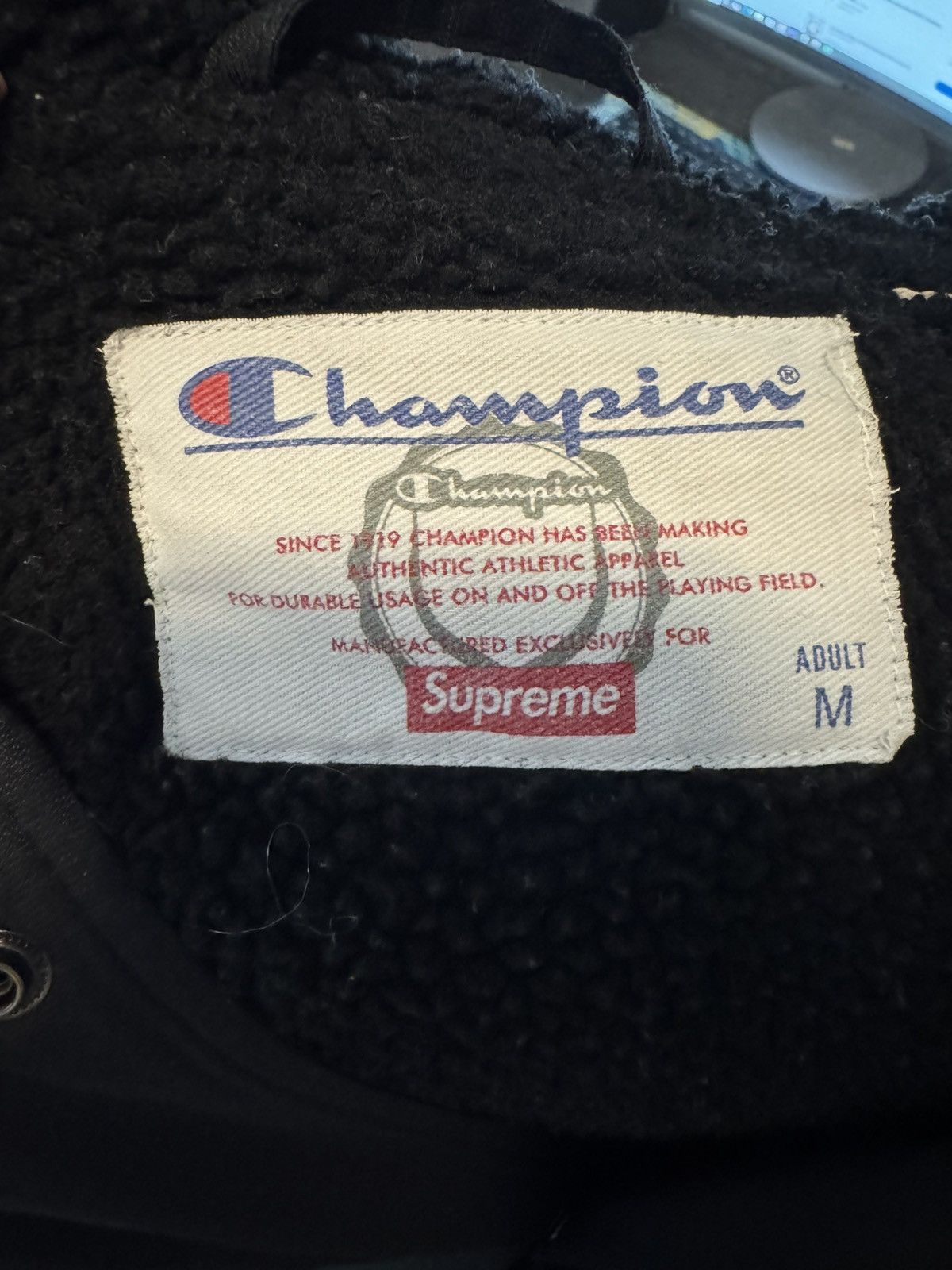 Champion × Supreme 16 FW Supreme x Champion Stadium Parka Black Size M Used Size US M / EU 48-50 / 2 - 5 Thumbnail