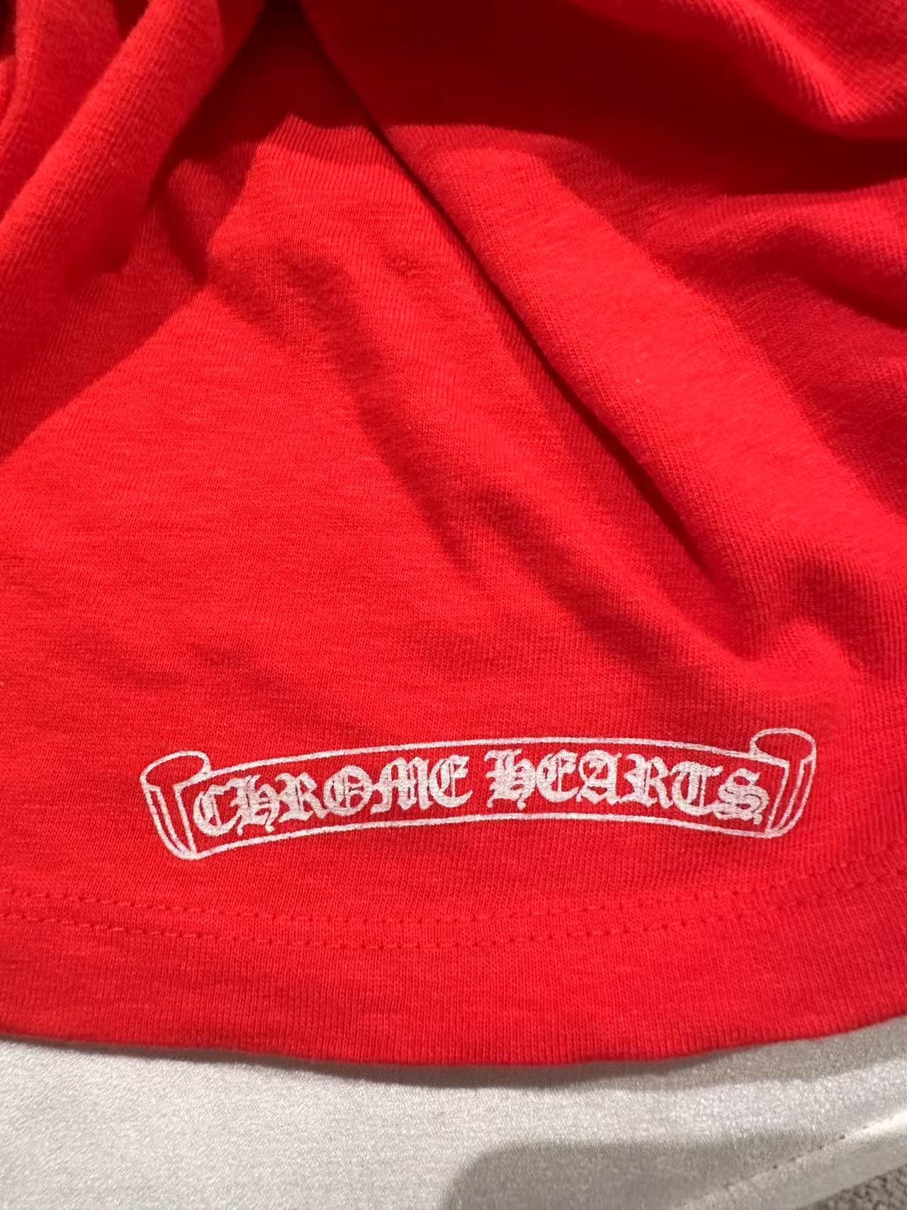 Chrome Hearts Chrome Hearts Red 33 Horseshoe Logo Long Sleeve Tee Size S / US 4 / IT 40 - 4 Thumbnail