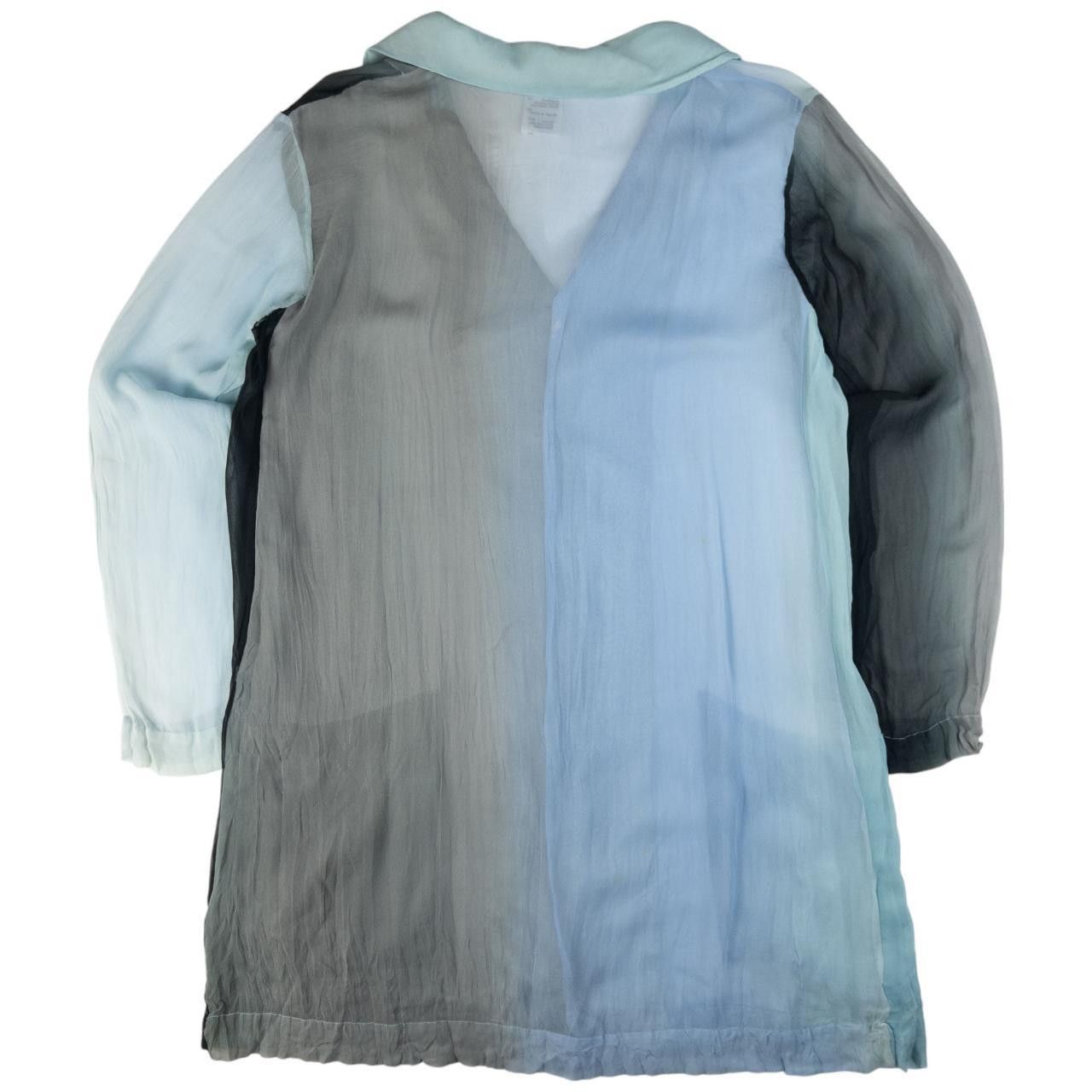 Issey Miyake Sheer Long Sleeve Button Up Shirt Size M Tops