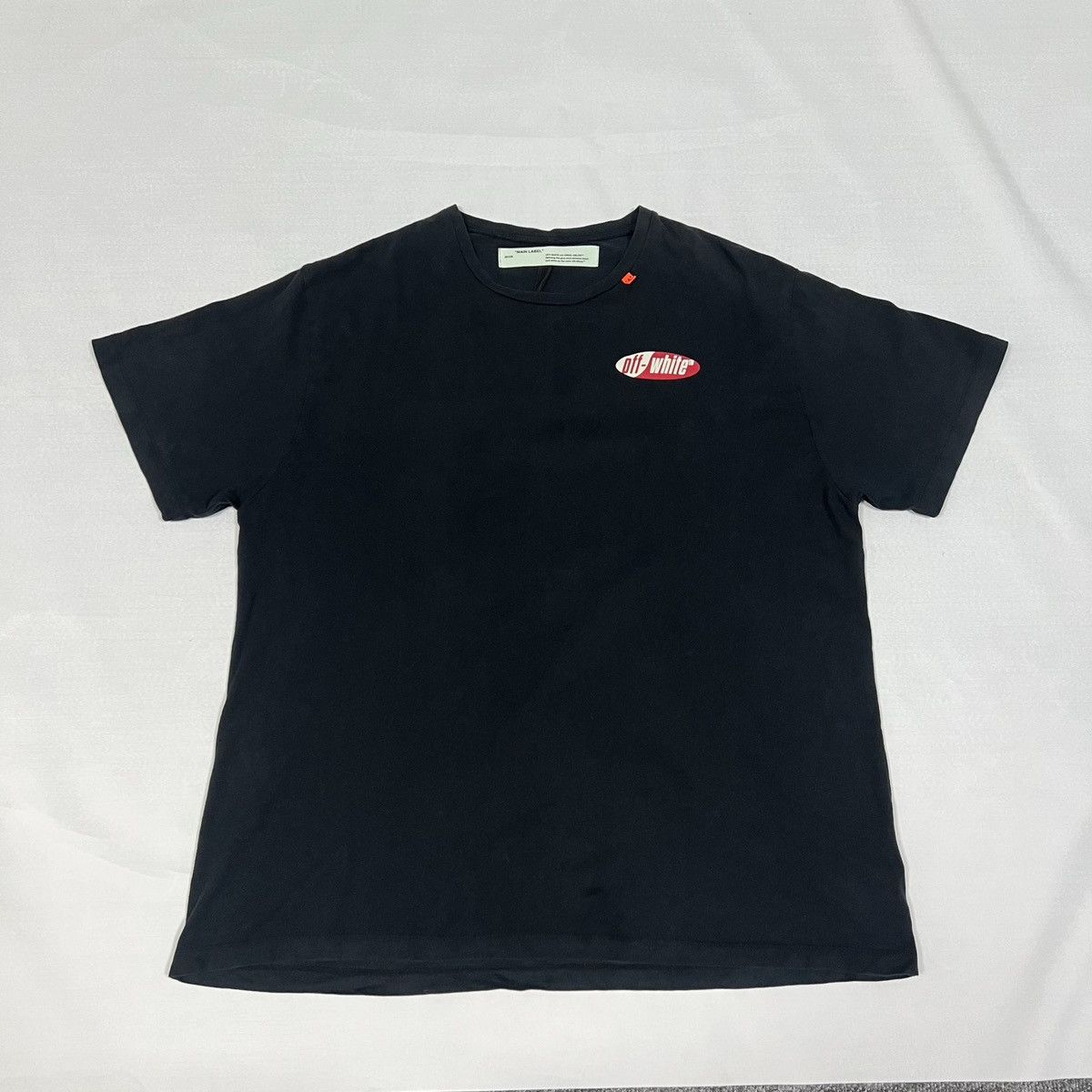 image of Off White Off-White Ss19 Split Logo T-Shirt in Black, Men's (Size Large)