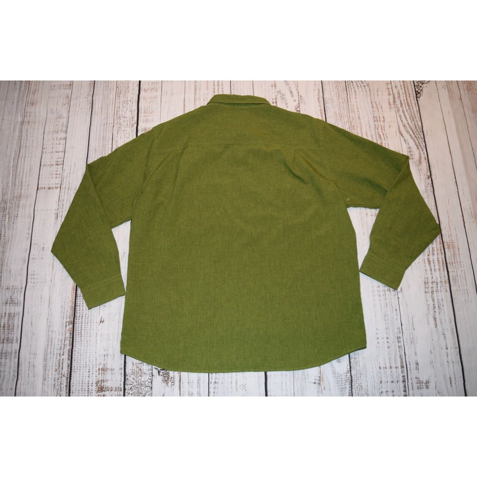 Vintage WOOLRICH PESTO LONG SLEEVE BUTTON SHIRT XL LIME GREEN DOUBLE CHEST POCKETS Size US XL / EU 56 / 4 - 8 Thumbnail