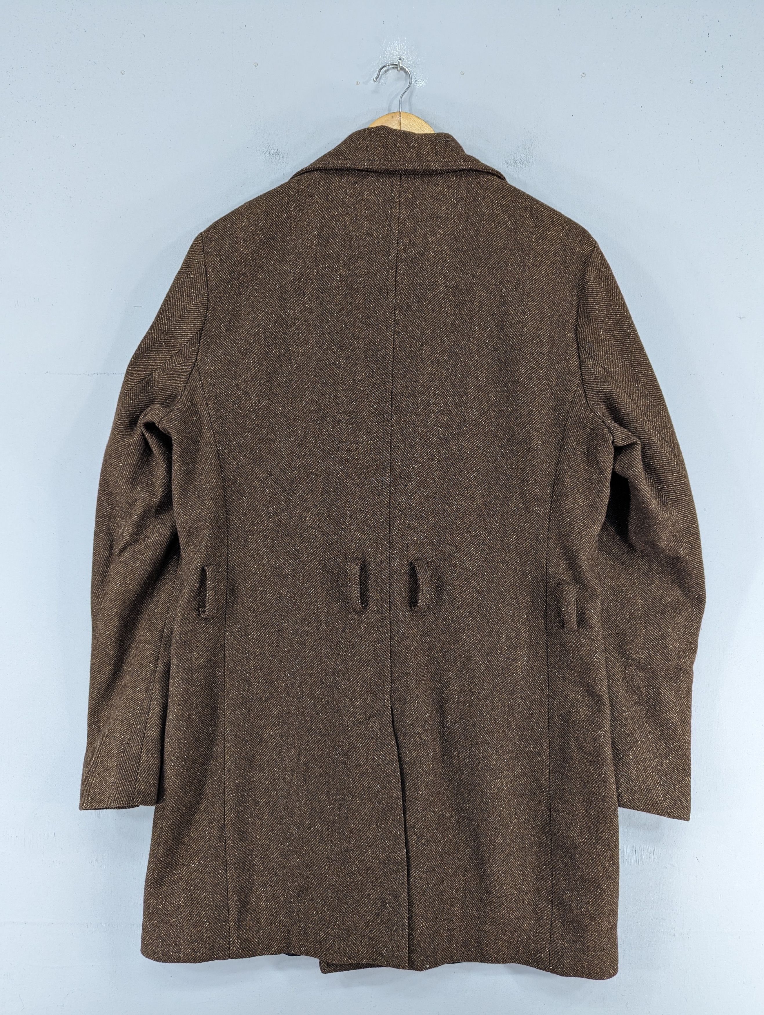 DAVID NAMAN David Naman Herringbone Wool Double Breasted Coat Jacket Size US M / EU 48-50 / 2 - 13 Thumbnail