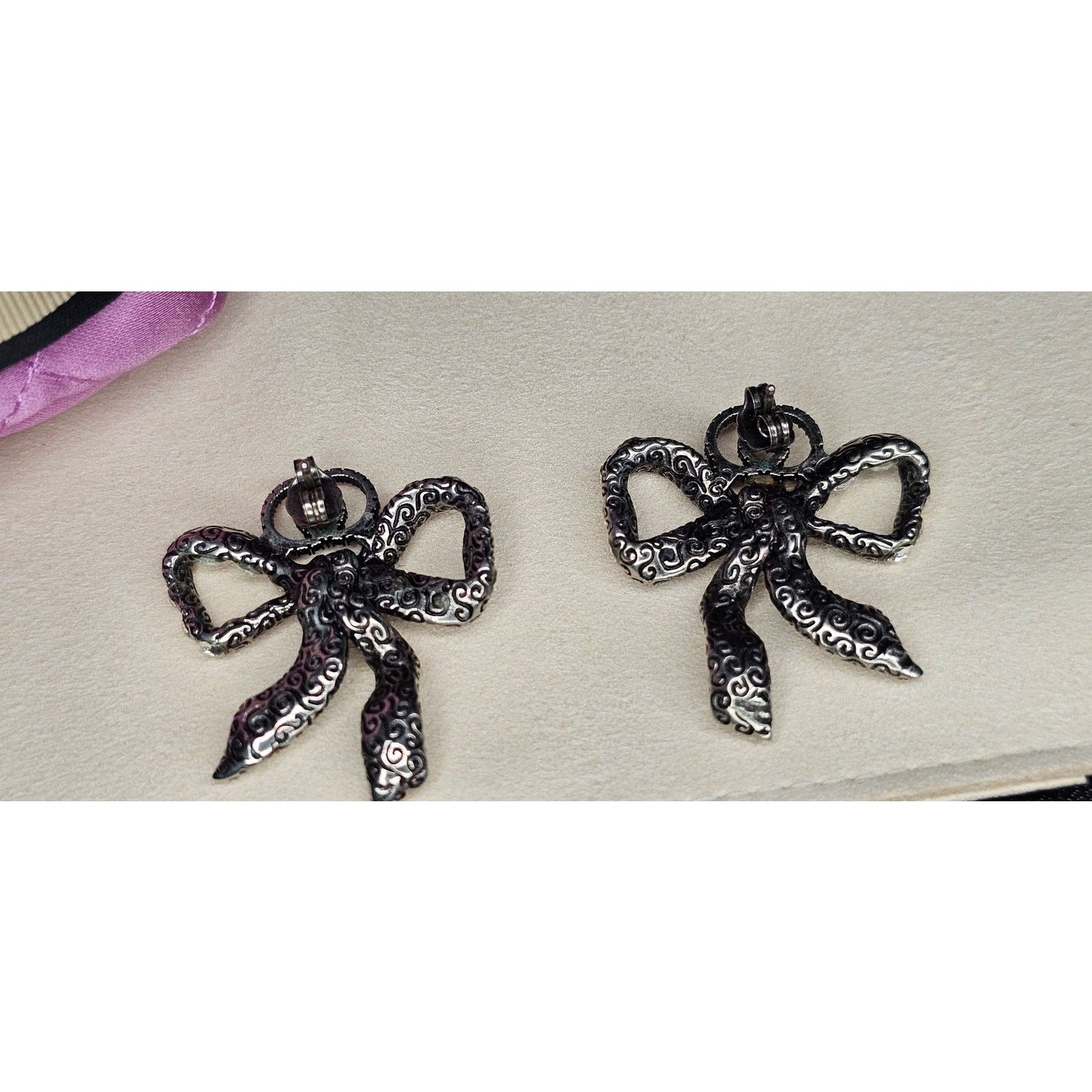 Gucci Gucci Silver Crystal Bow Earring Size ONE SIZE - 6 Thumbnail