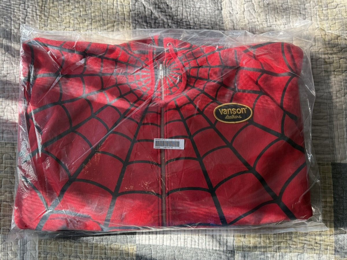 Supreme × Vanson Leathers Supreme Vanson Leathers Spider-Man Zip Up Hooded Sweatshirt Size US XXL / EU 58 / 5 - 1 Thumbnail