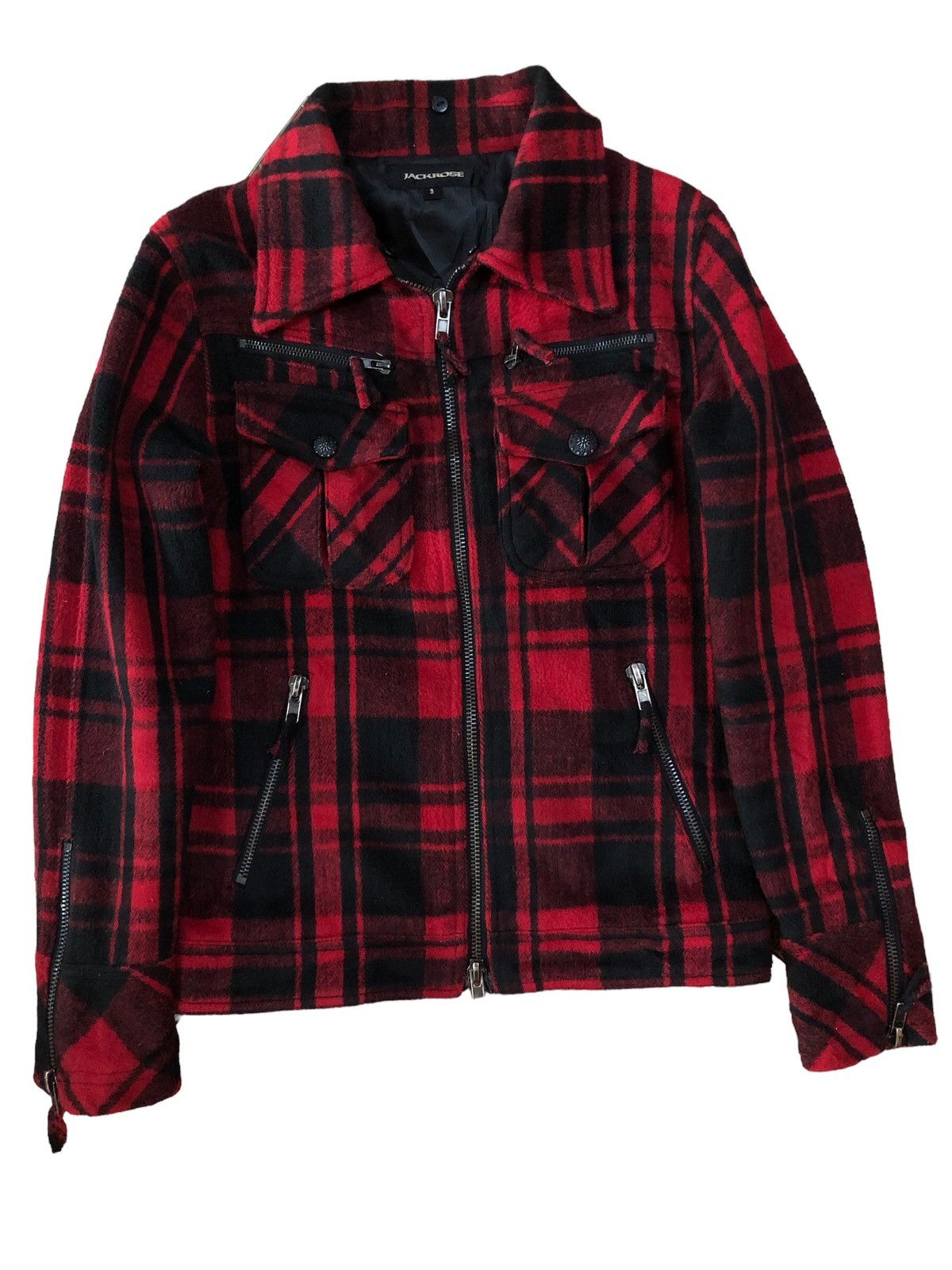 If Six Was Nine × JACKROSE Jackrose Red Tartan punk Rockabilly Style Jacket Size US S / EU 44-46 / 1 - 1 Thumbnail