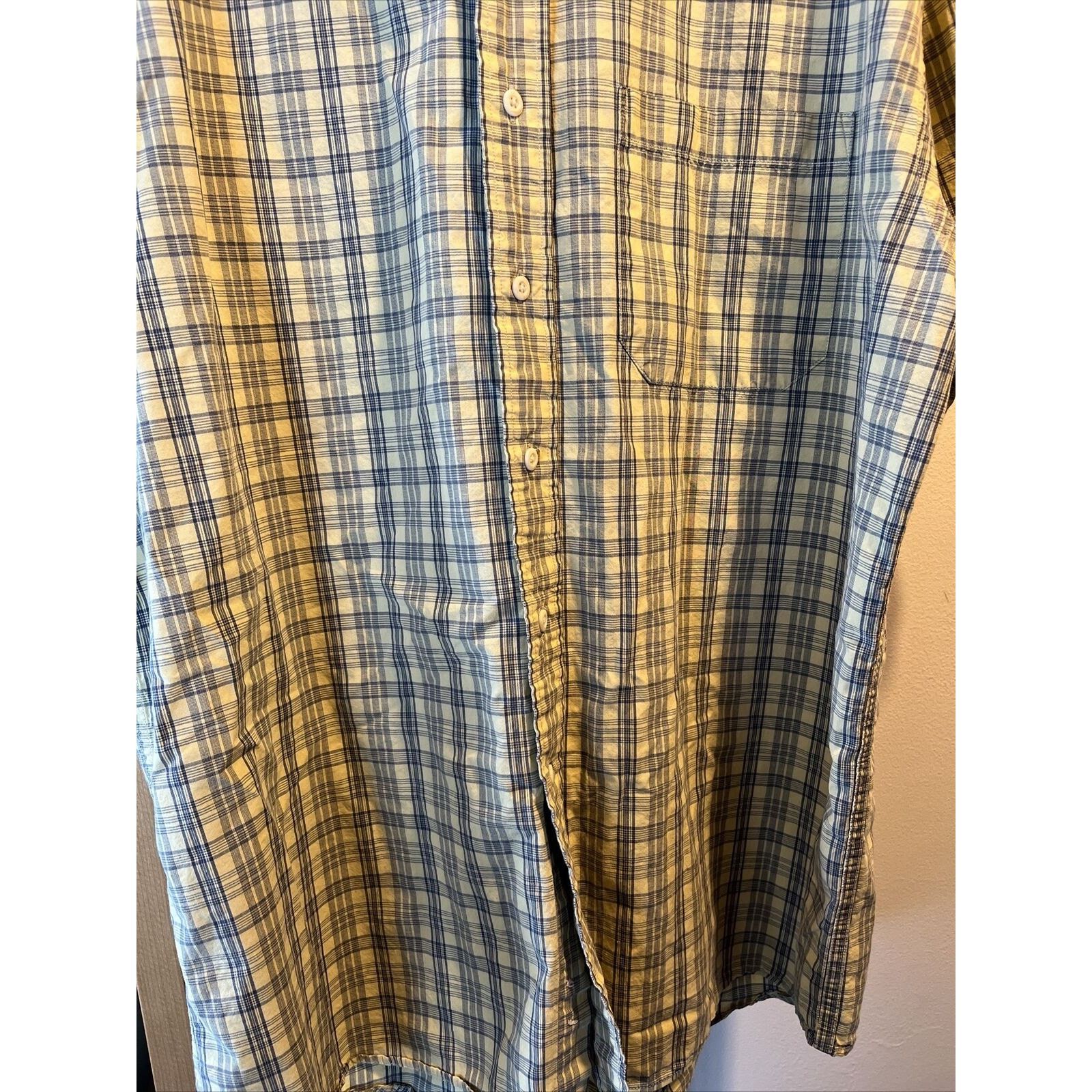 Pendleton Pendleton Men’s Large Yellow Check SS Button Up Cotton Shirt Size US L / EU 52-54 / 3 - 6 Thumbnail