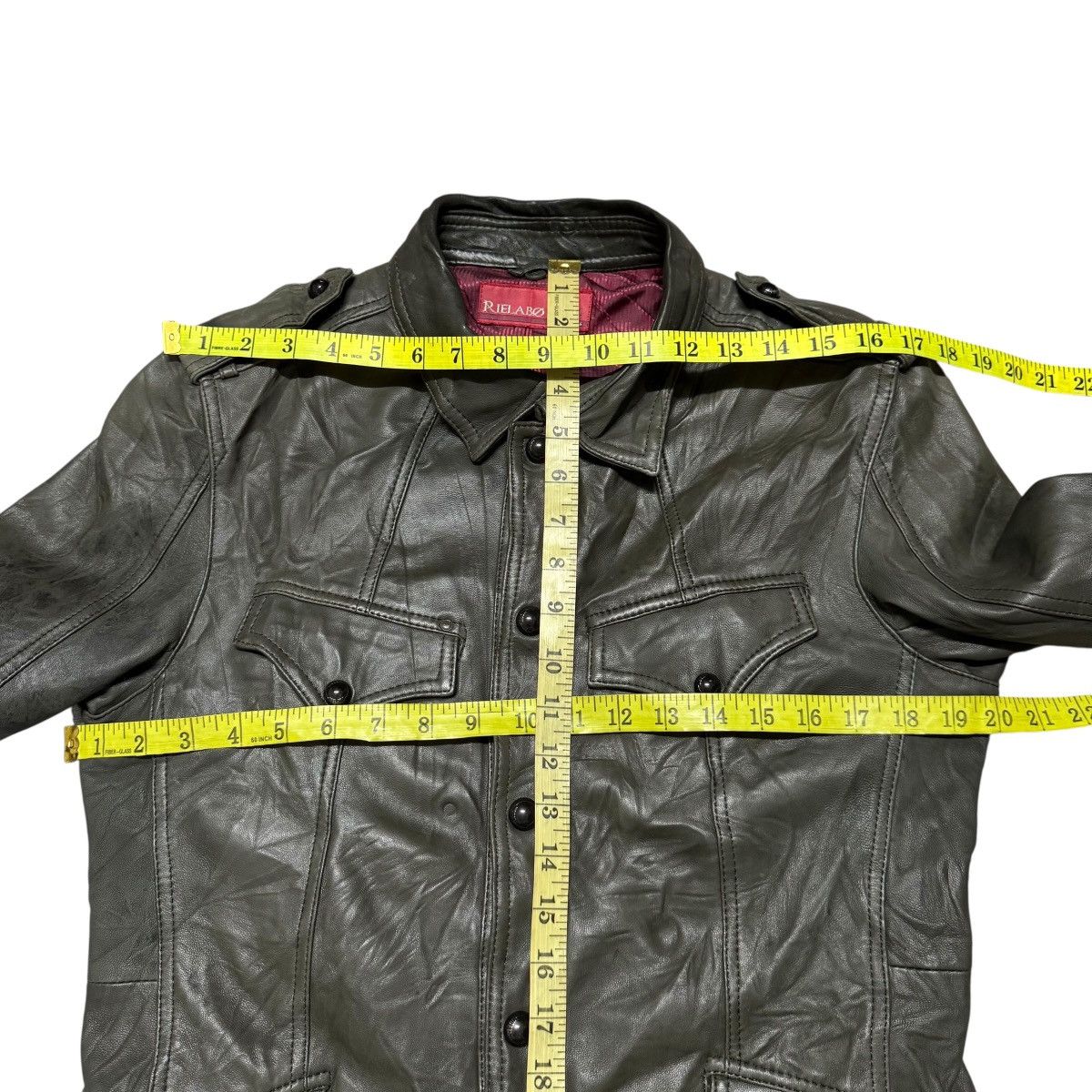 Le Grande Bleu (L.G.B.) Reilabo x Nicole Club Military Leather Jacket Size US M / EU 48-50 / 2 - 16 Thumbnail