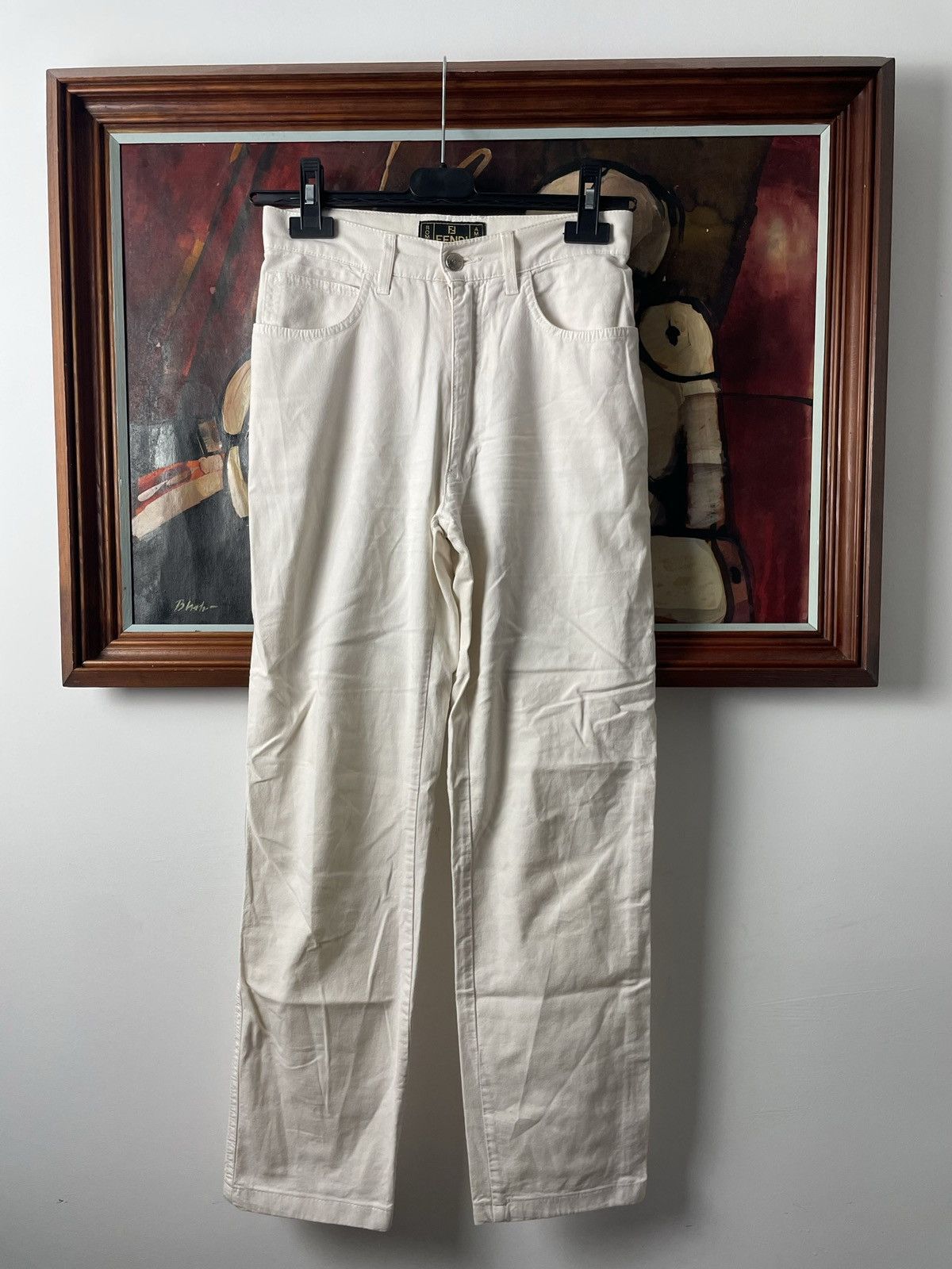 Fendi Vintage Fendi Beige Luxury Pants Beige Rare Designer Hype Size 27" / US 4 / IT 40 - 1 Thumbnail