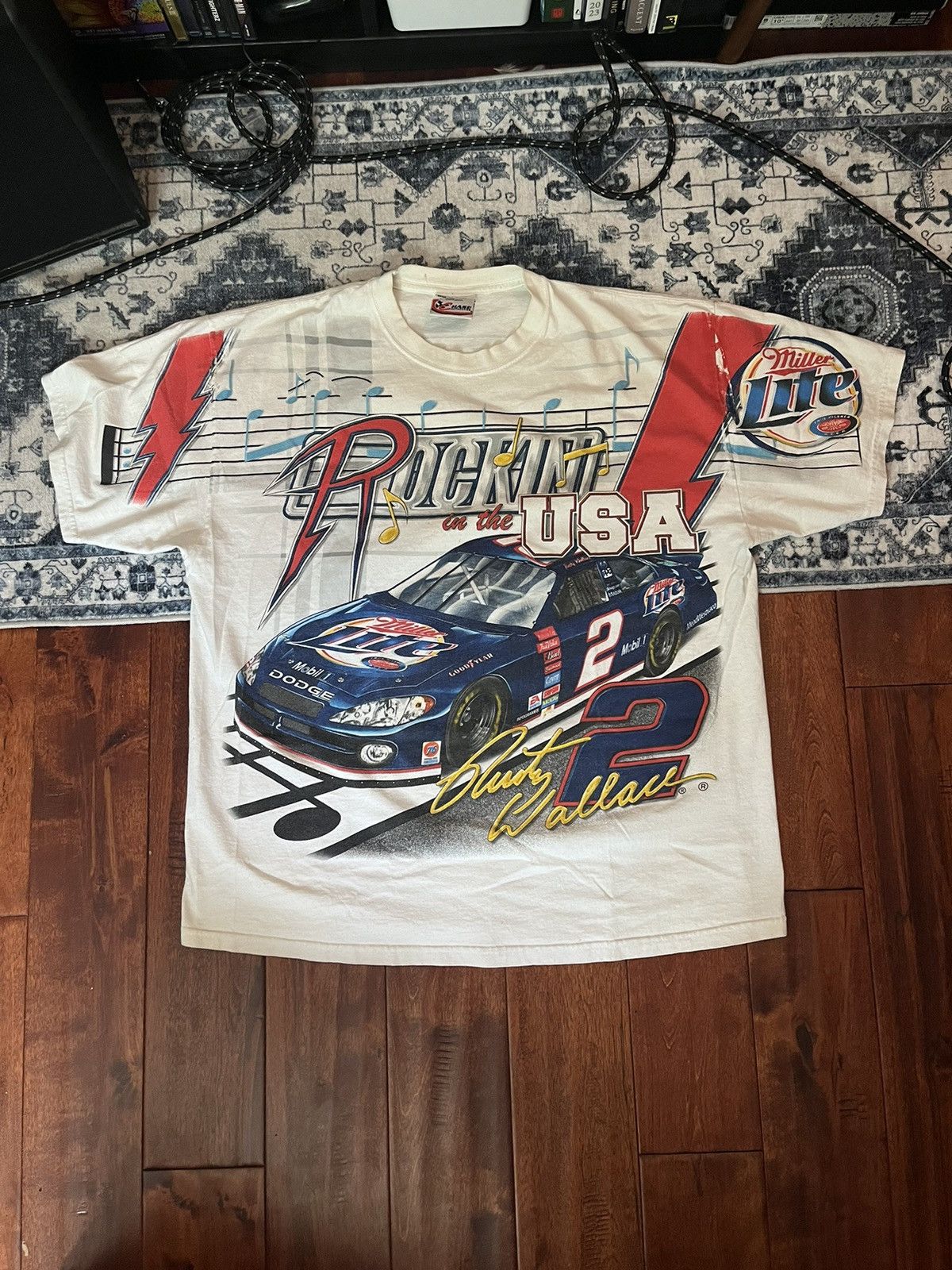 Chase Authentics Vintage 90’s NASCAR Rusty Wallace T-shirt Size US L / EU 52-54 / 3 - 1 Thumbnail