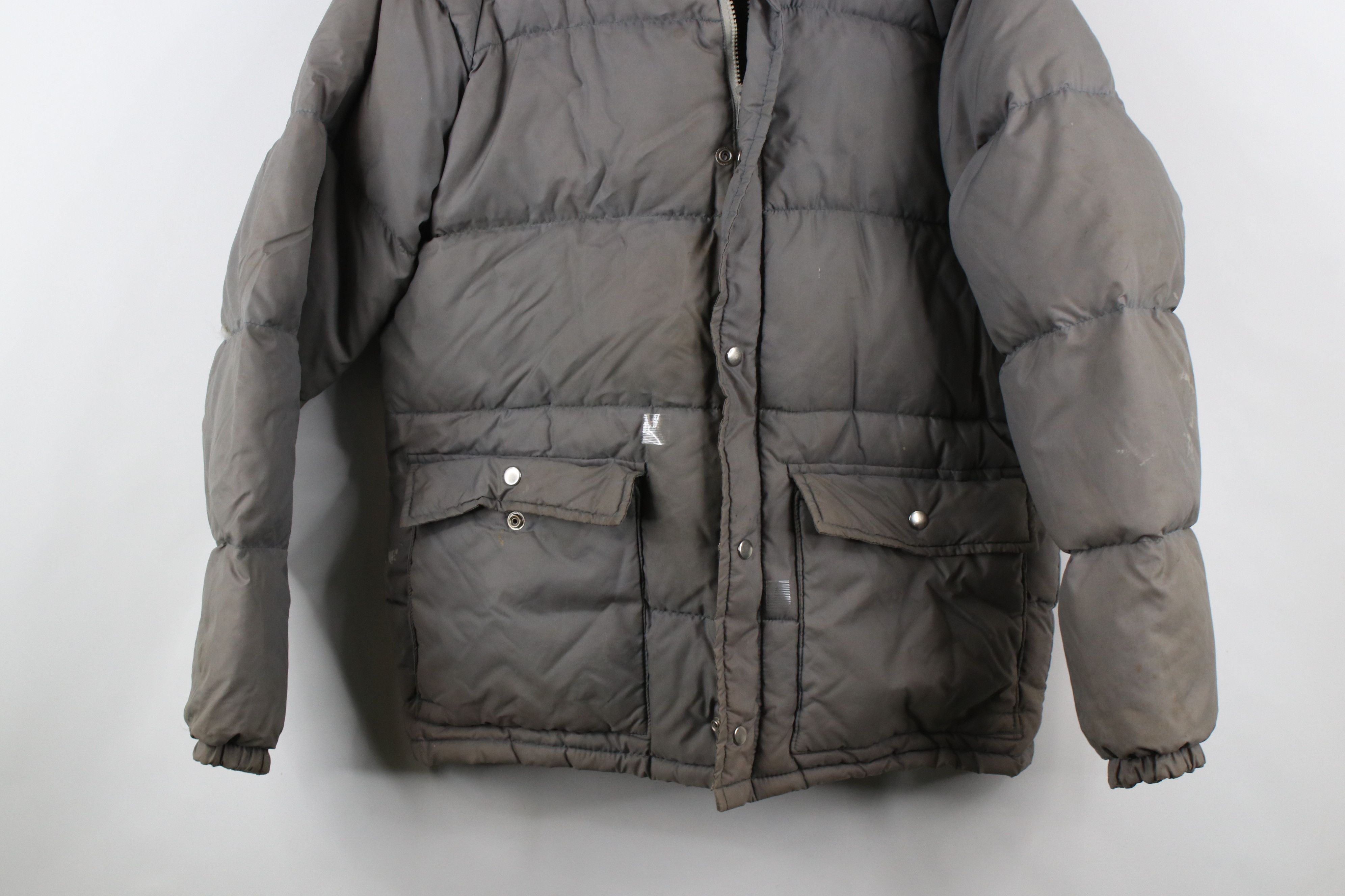 Vintage Vintage 70s Streetwear Duck Down Winter Puffer Jacket Gray Size US L / EU 52-54 / 3 - 3 Thumbnail