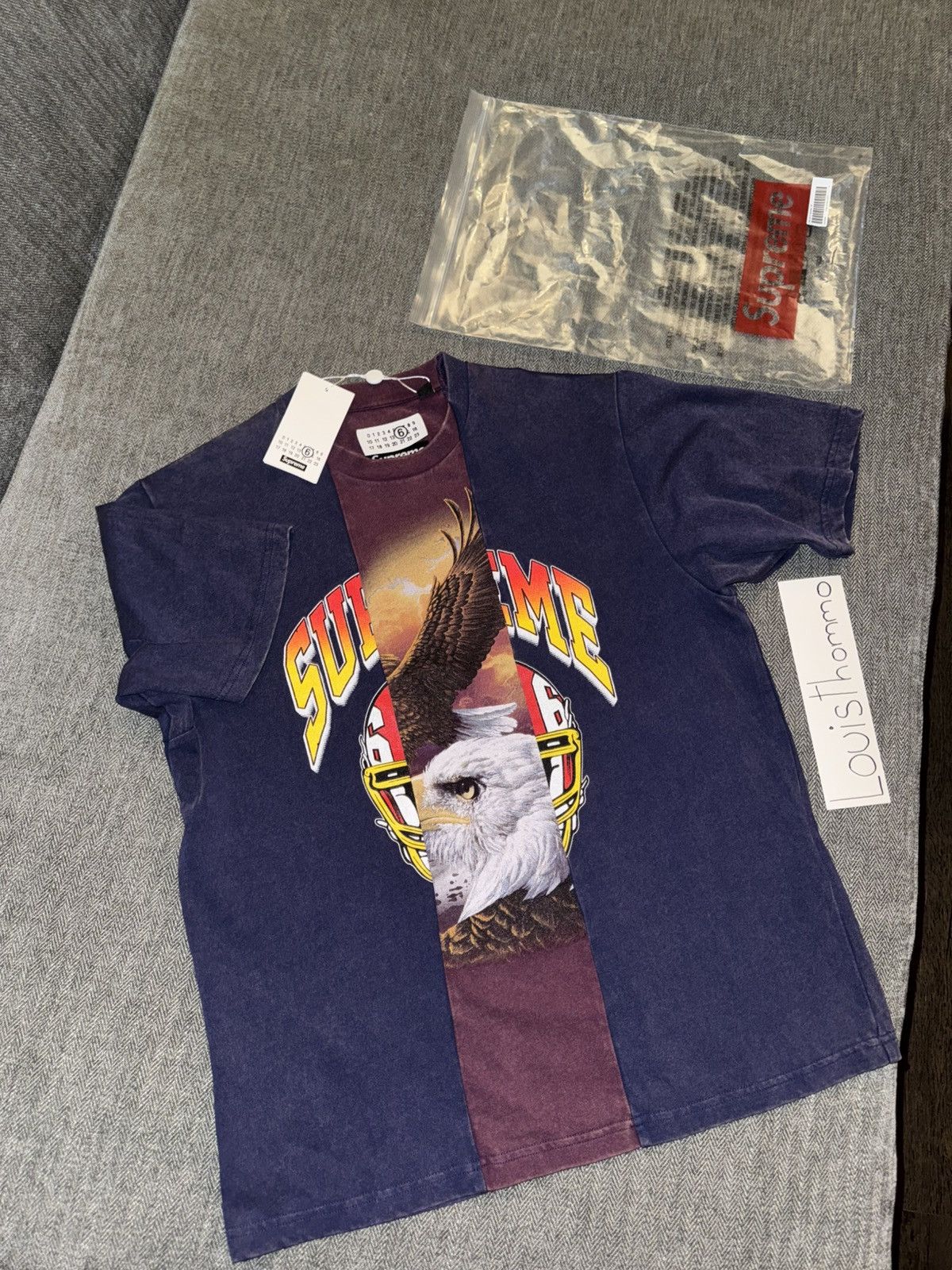 Supreme X MM6 Maison Margiela Split S/S Top Navy - krearack.com