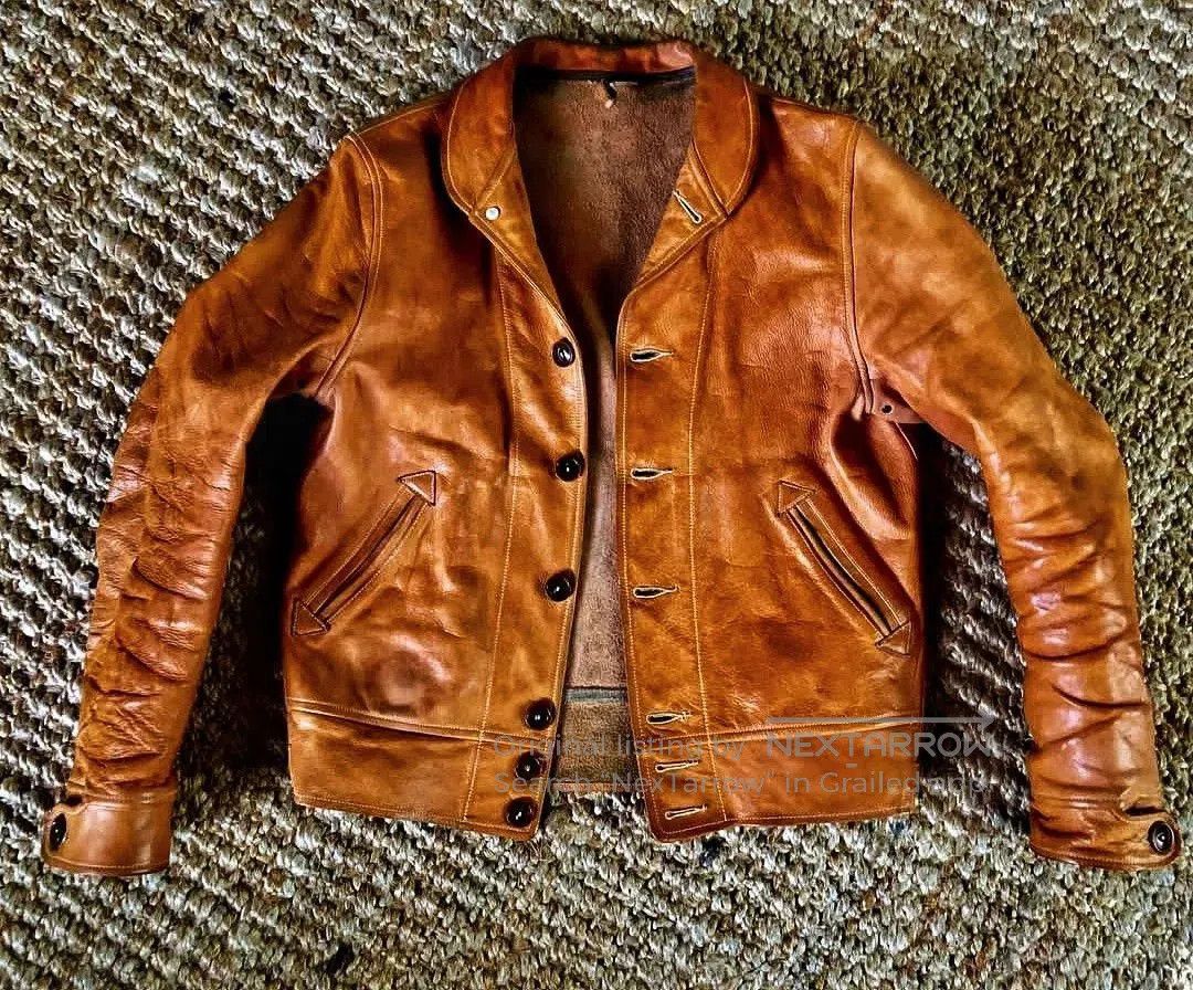 Mister Freedom MISTER FREEDOM Campus Leather Jacket. Size US M / EU 48-50 / 2 - 3 Thumbnail