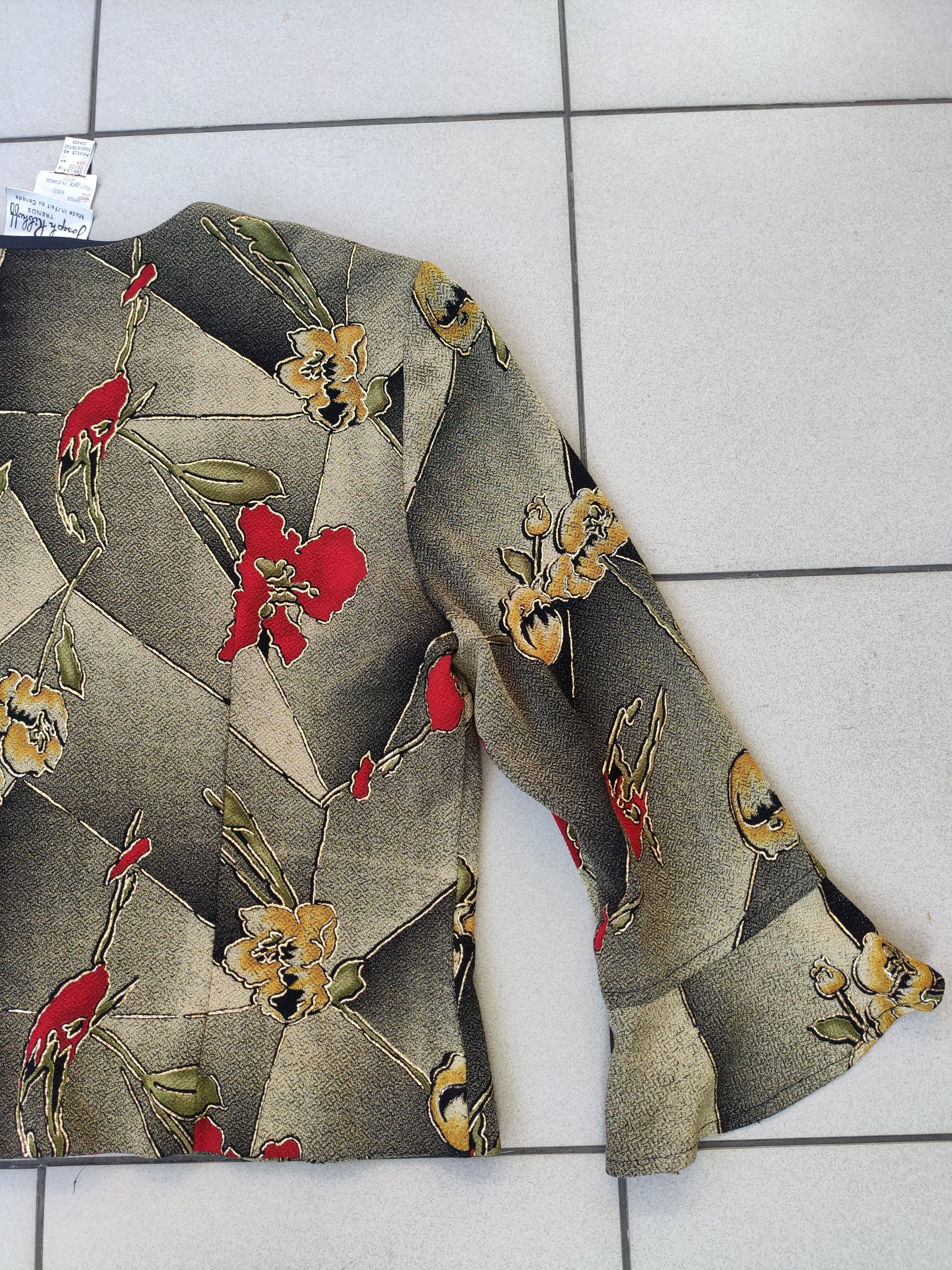 Joseph Ribkoff × Vintage Vintage Joseph Ribkoff abstact jacket 90s flower Size L / US 10 / IT 46 - 10 Thumbnail