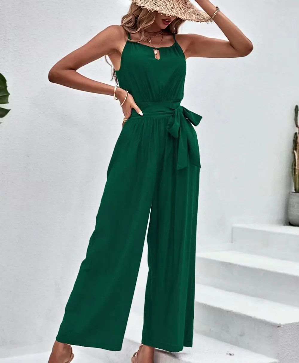 Other Spaghetti Straps Sleeveless Wide Leg Jumpsuit Size L / US 10 / IT 46 - 4 Thumbnail
