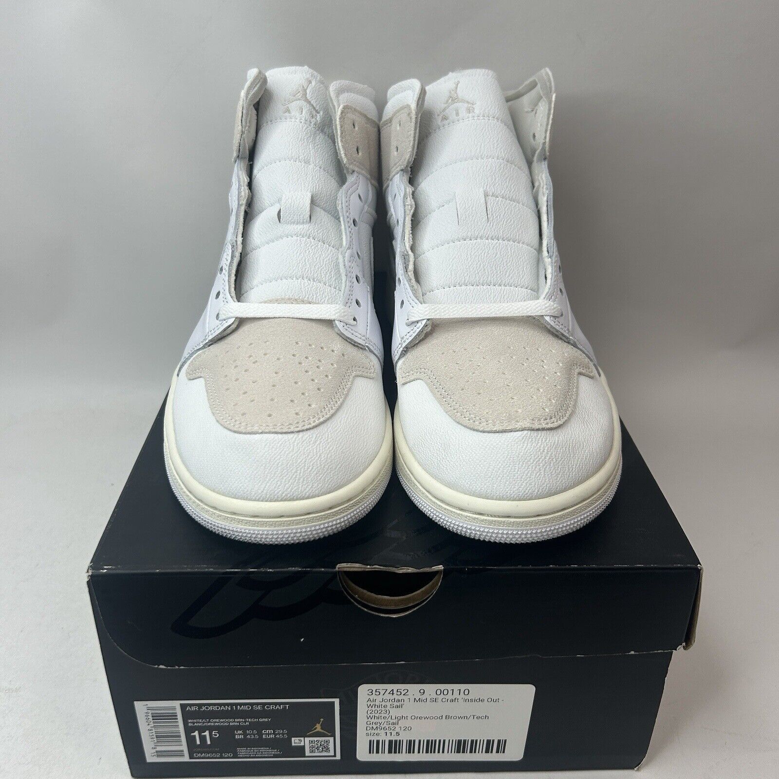 Nike Nike Air Jordan 1 Mid SE Craft “Tech Grey Light Orewood” Size US 11.5 / EU 44-45 - 2 Thumbnail