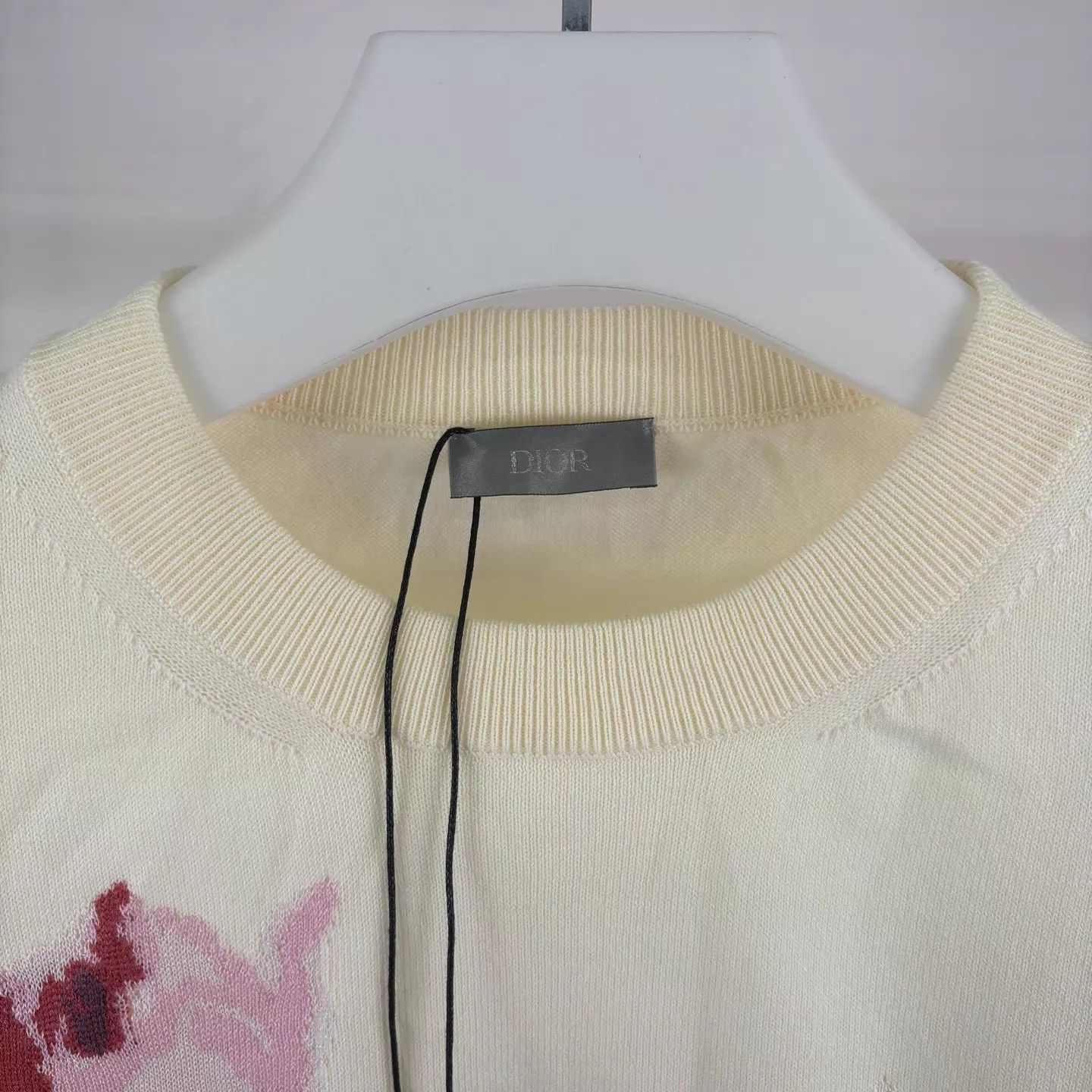 Dior Dior Embroidered Floral Knit SS Beige Rose XL/XXL Size XL / US 12-14 / IT 48-50 - 3 Thumbnail