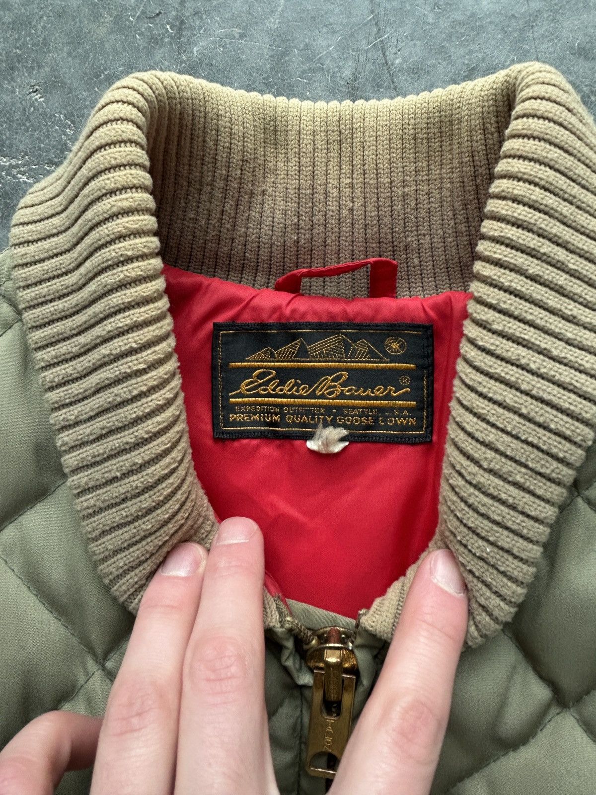 Eddie Bauer Vintage 70s Eddie Bauer Diamond Quilted Down Puffer Jacket Size US XL / EU 56 / 4 - 2 Thumbnail